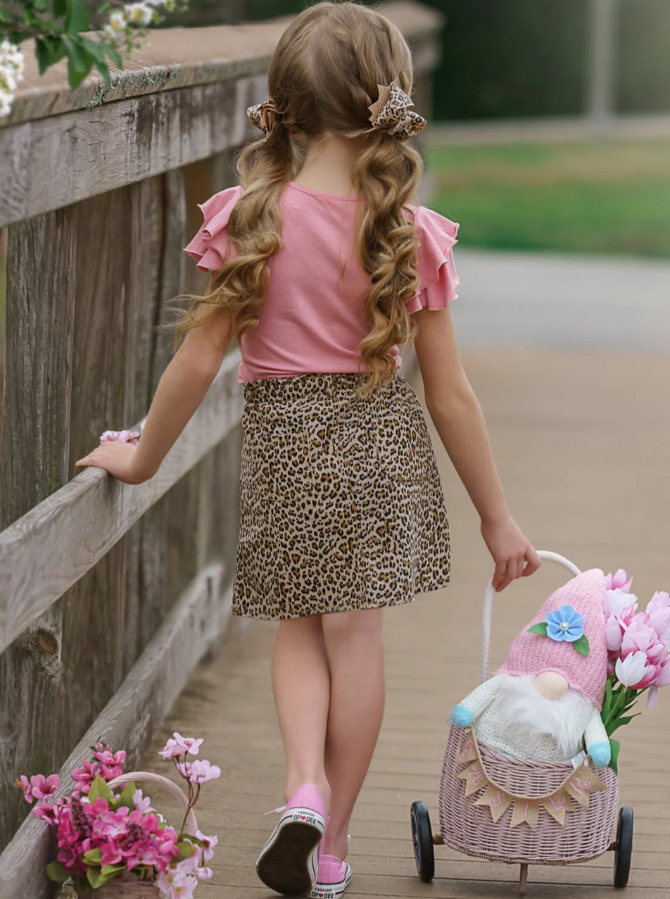 Shake Your Cotton Tail Leopard Skirt Set - Image 4