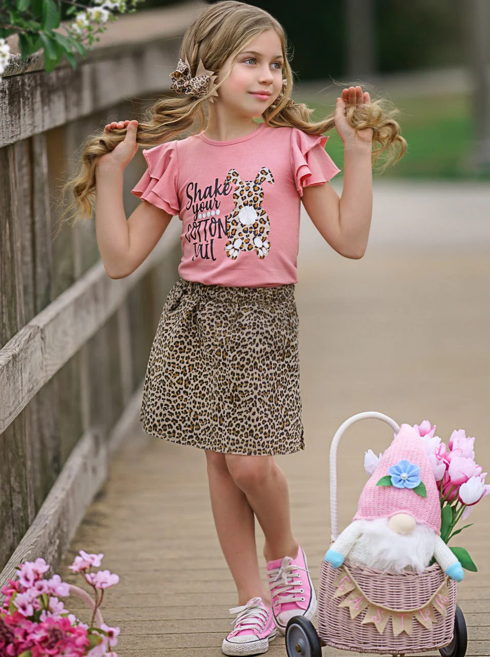 Shake Your Cotton Tail Leopard Skirt Set - Image 5