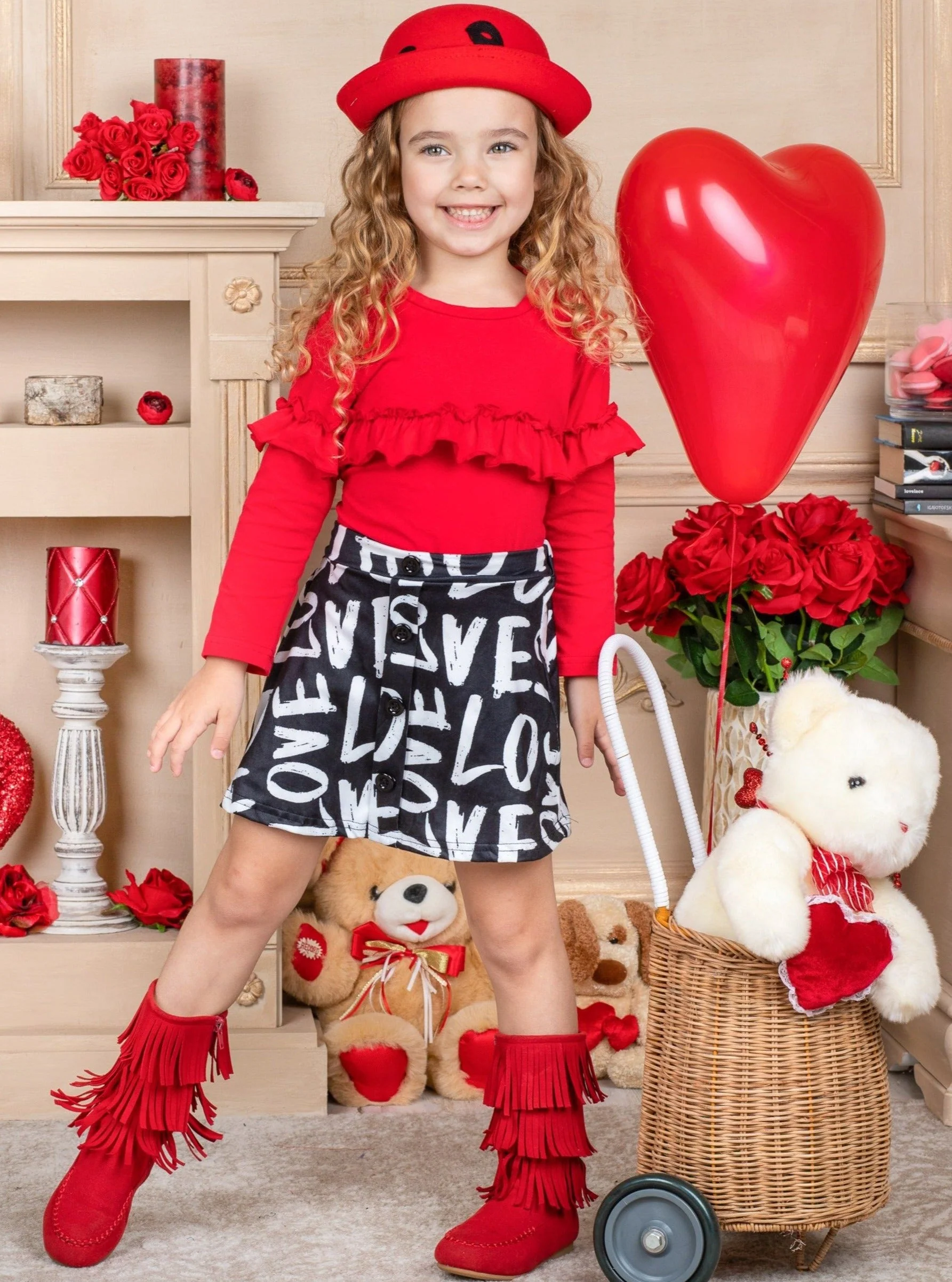 All About Love Buttoned Skirt Set - Image 2