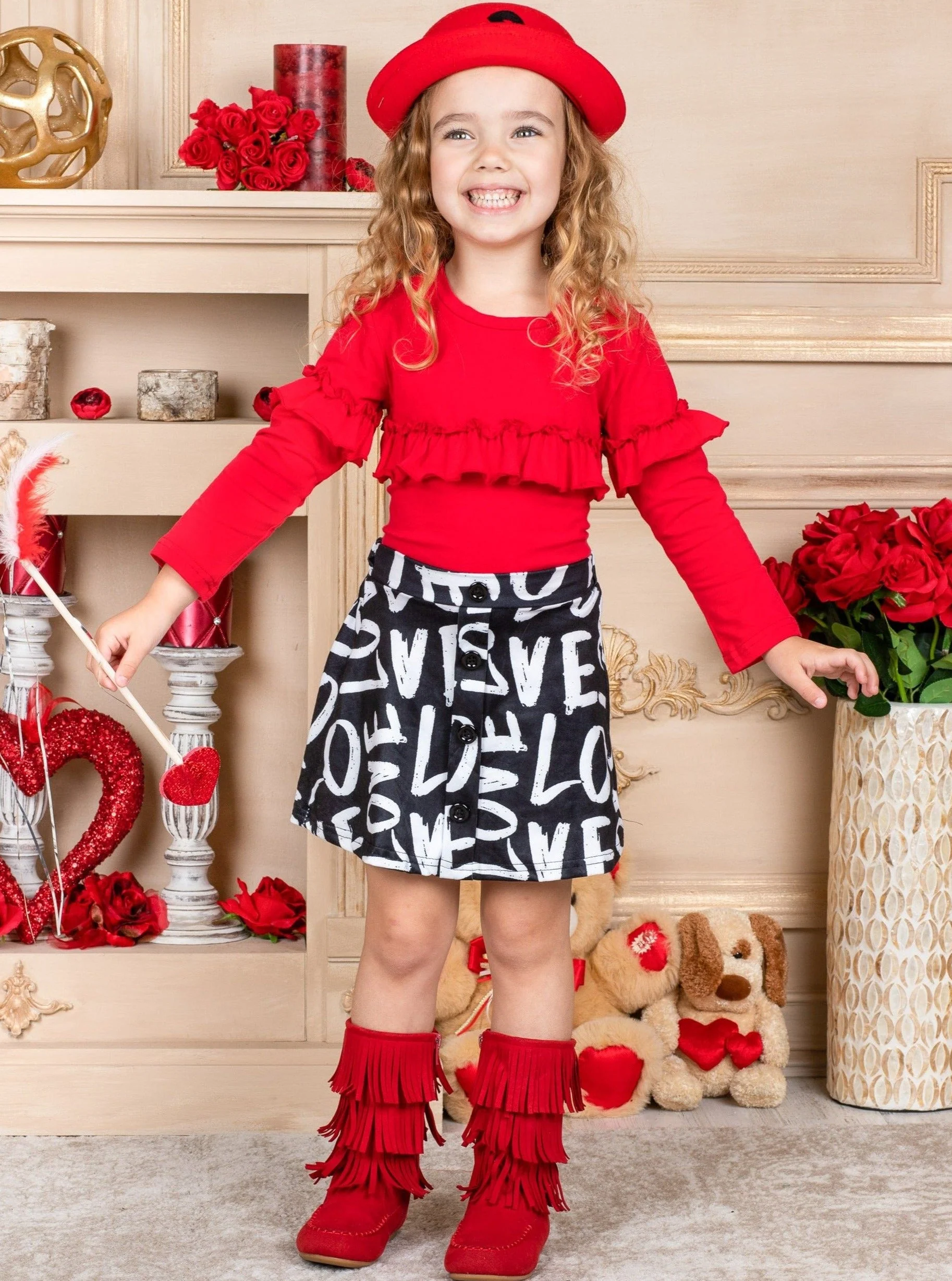 All About Love Buttoned Skirt Set - Image 3