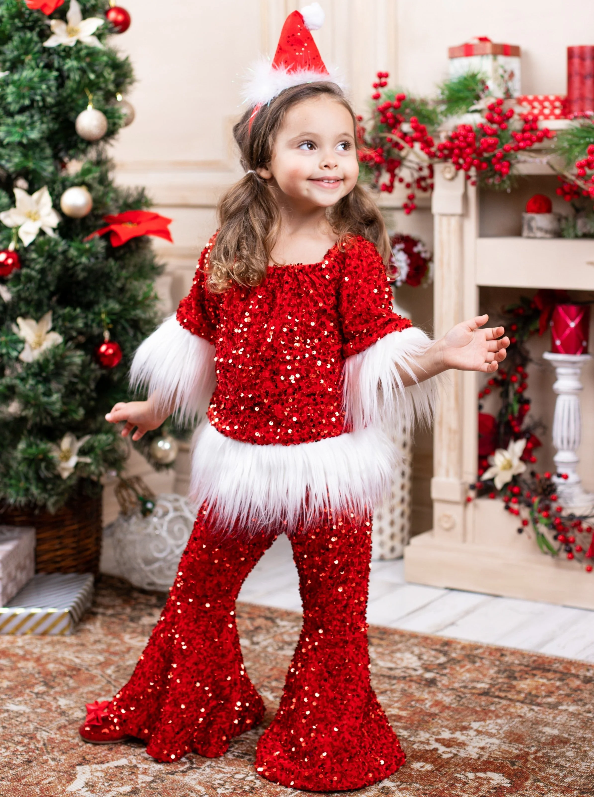 Shimmer Like Tinsel Sequin Bell Bottoms Set - Image 4