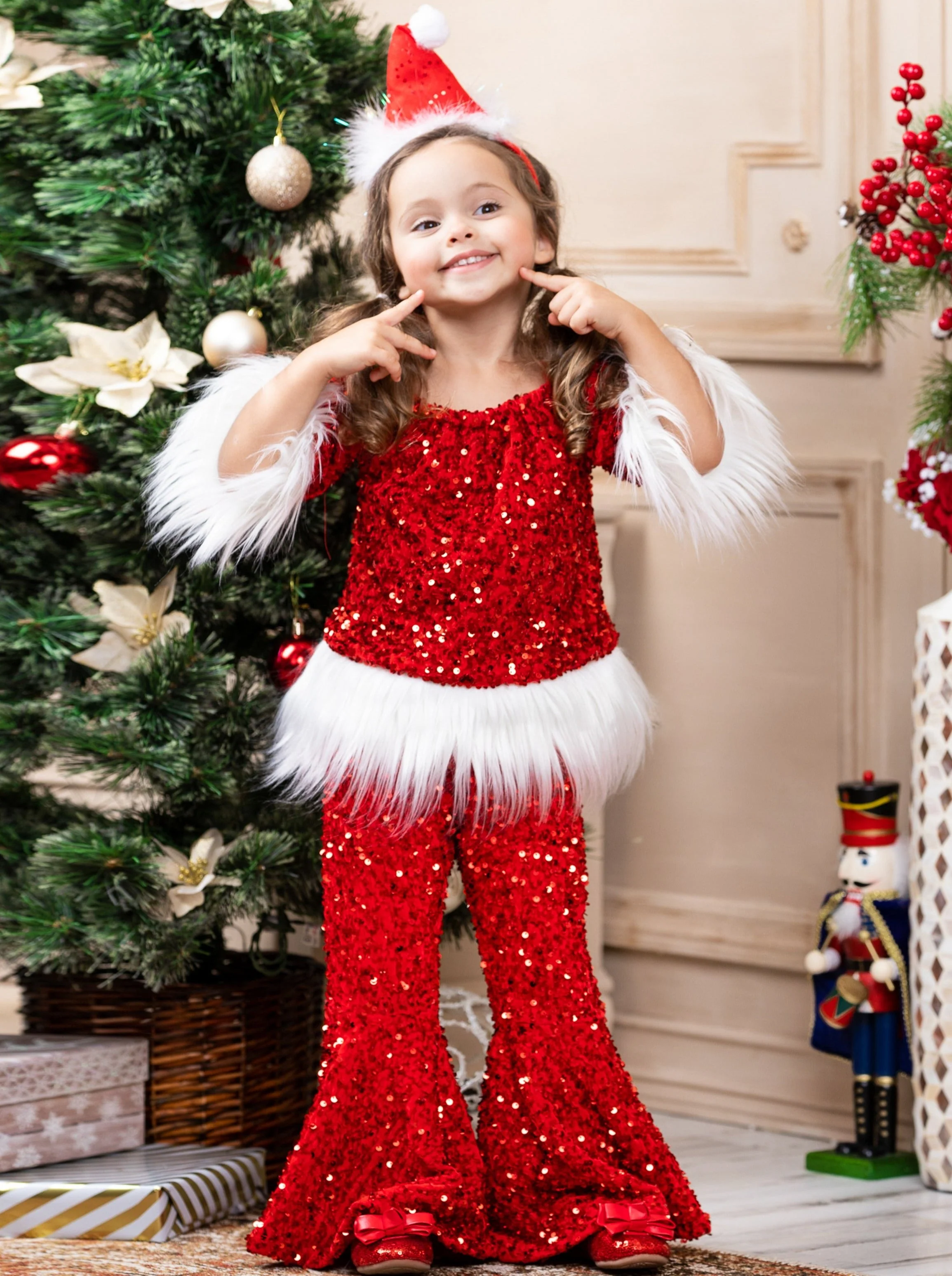 Shimmer Like Tinsel Sequin Bell Bottoms Set - Image 5
