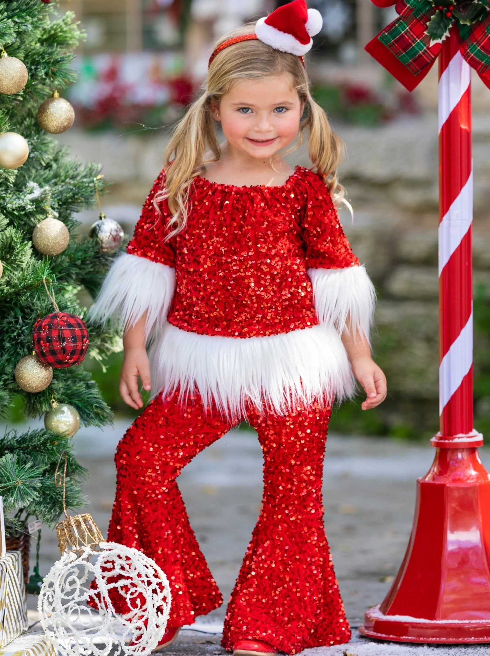 Shimmer Like Tinsel Sequin Bell Bottoms Set - Image 6