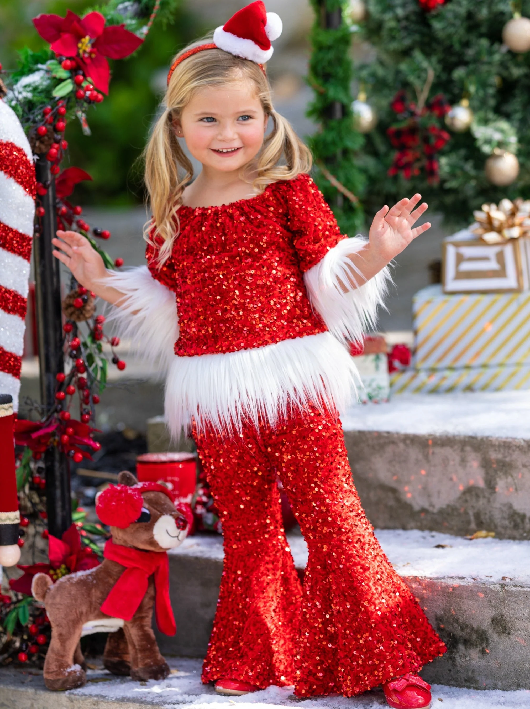 Shimmer Like Tinsel Sequin Bell Bottoms Set - Image 7