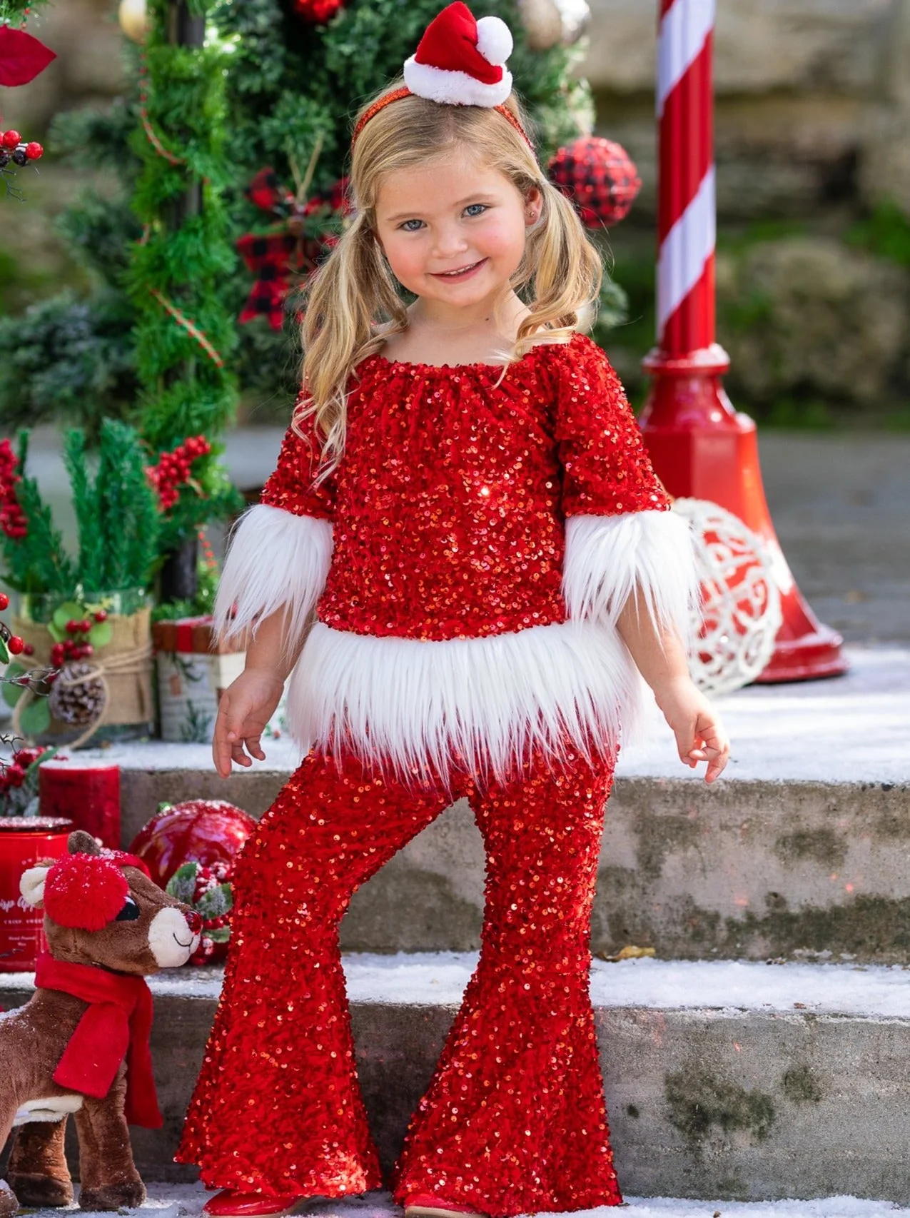 Shimmer Like Tinsel Sequin Bell Bottoms Set - Image 8
