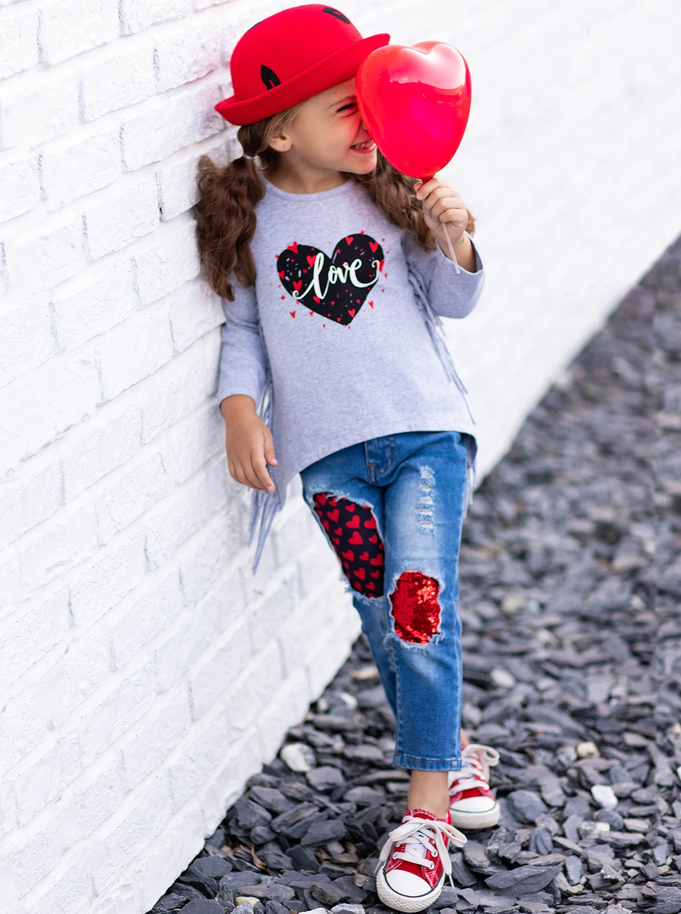 Show Me Love Patched Jeans Set - Image 2