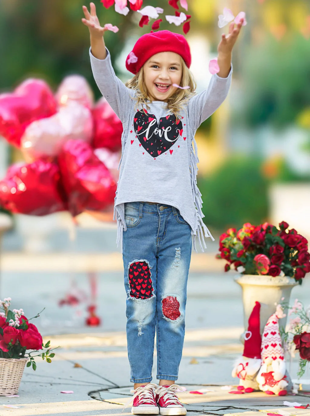 Show Me Love Patched Jeans Set - Image 4