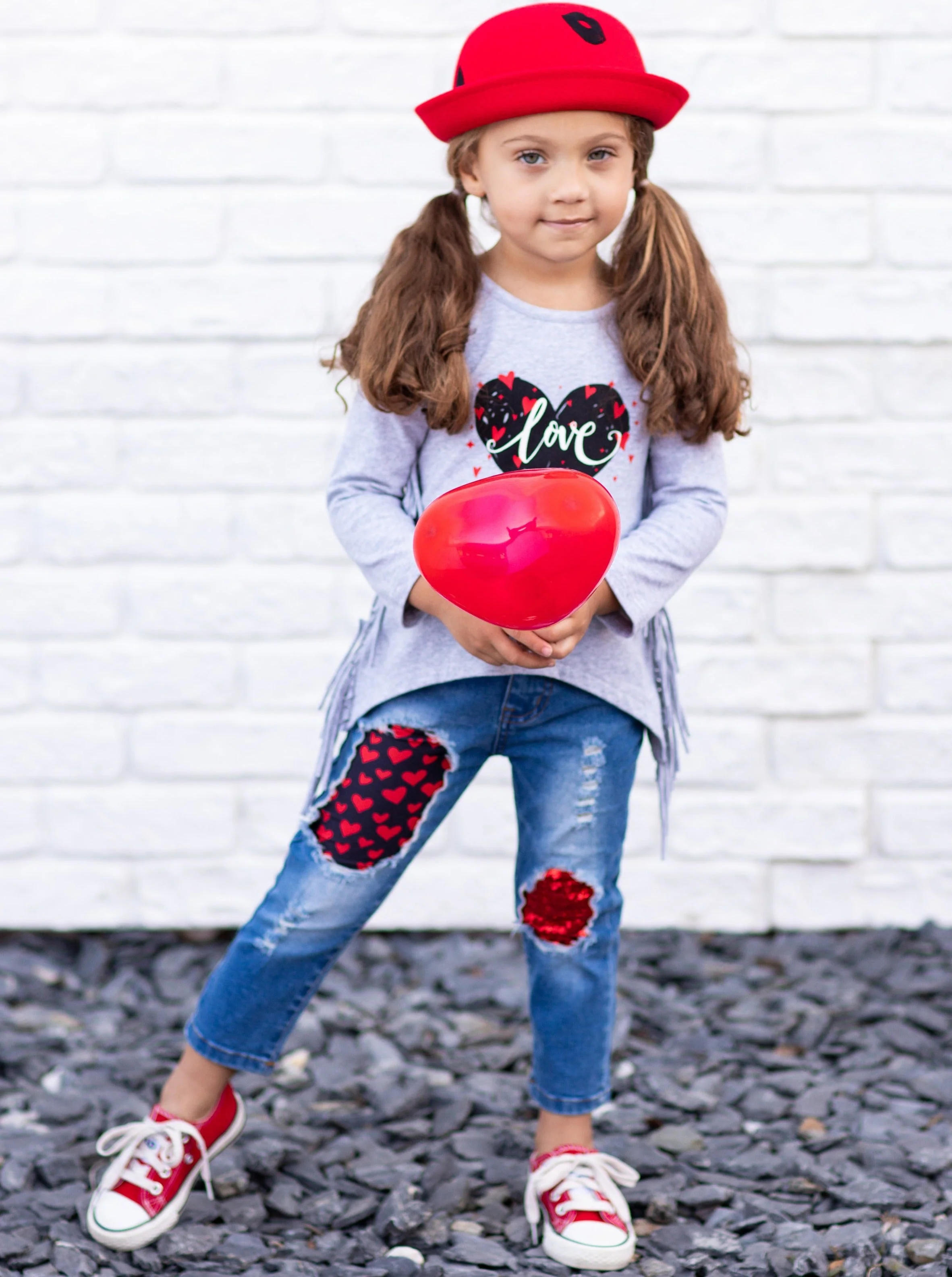 Show Me Love Patched Jeans Set - Image 5