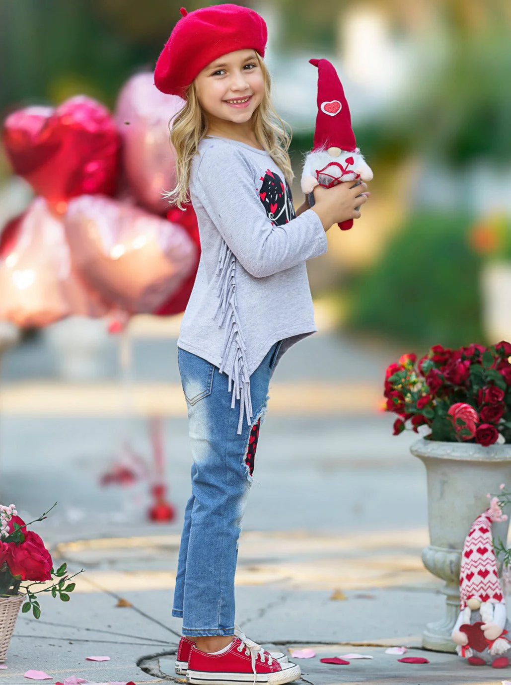 Show Me Love Patched Jeans Set - Image 6