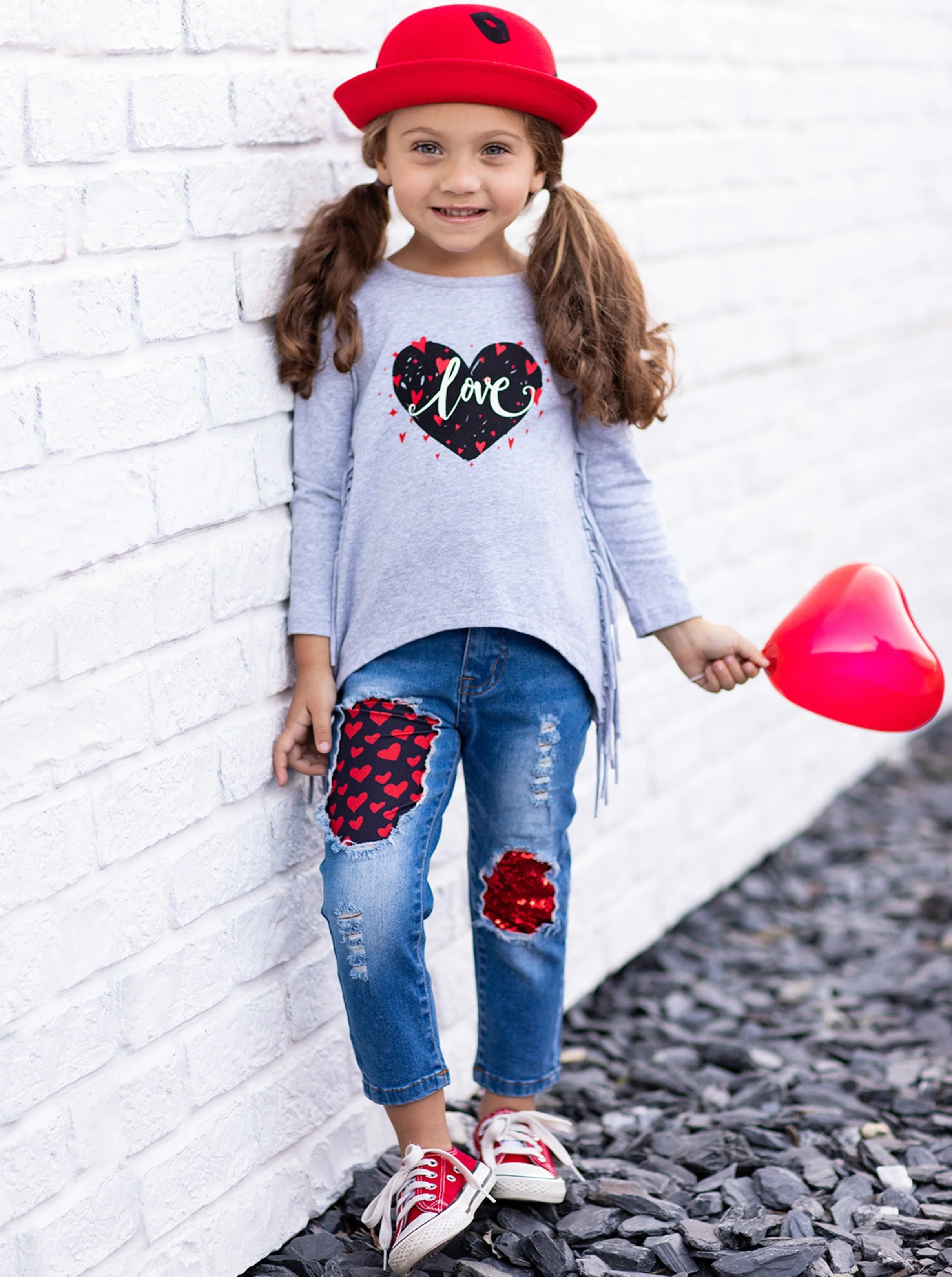 Show Me Love Patched Jeans Set - Image 7