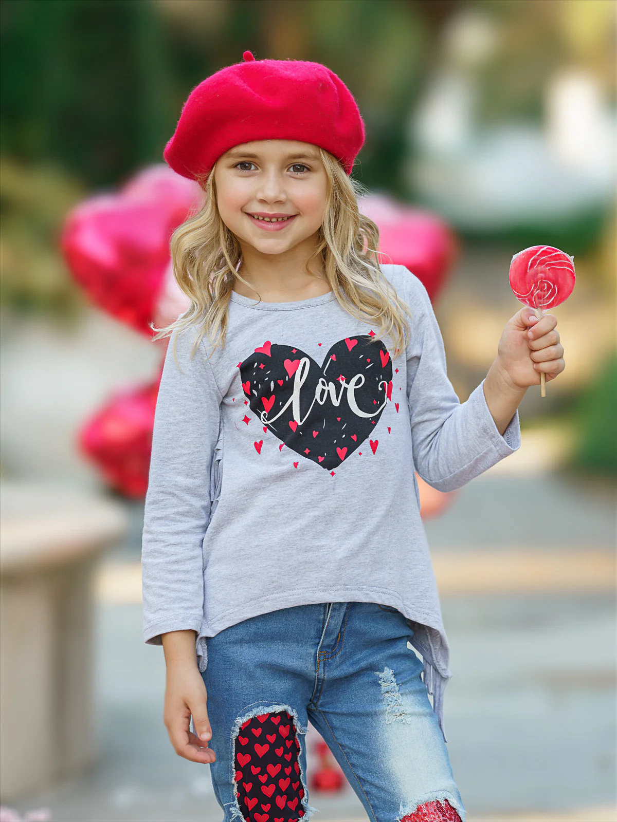 Show Me Love Patched Jeans Set - Image 8