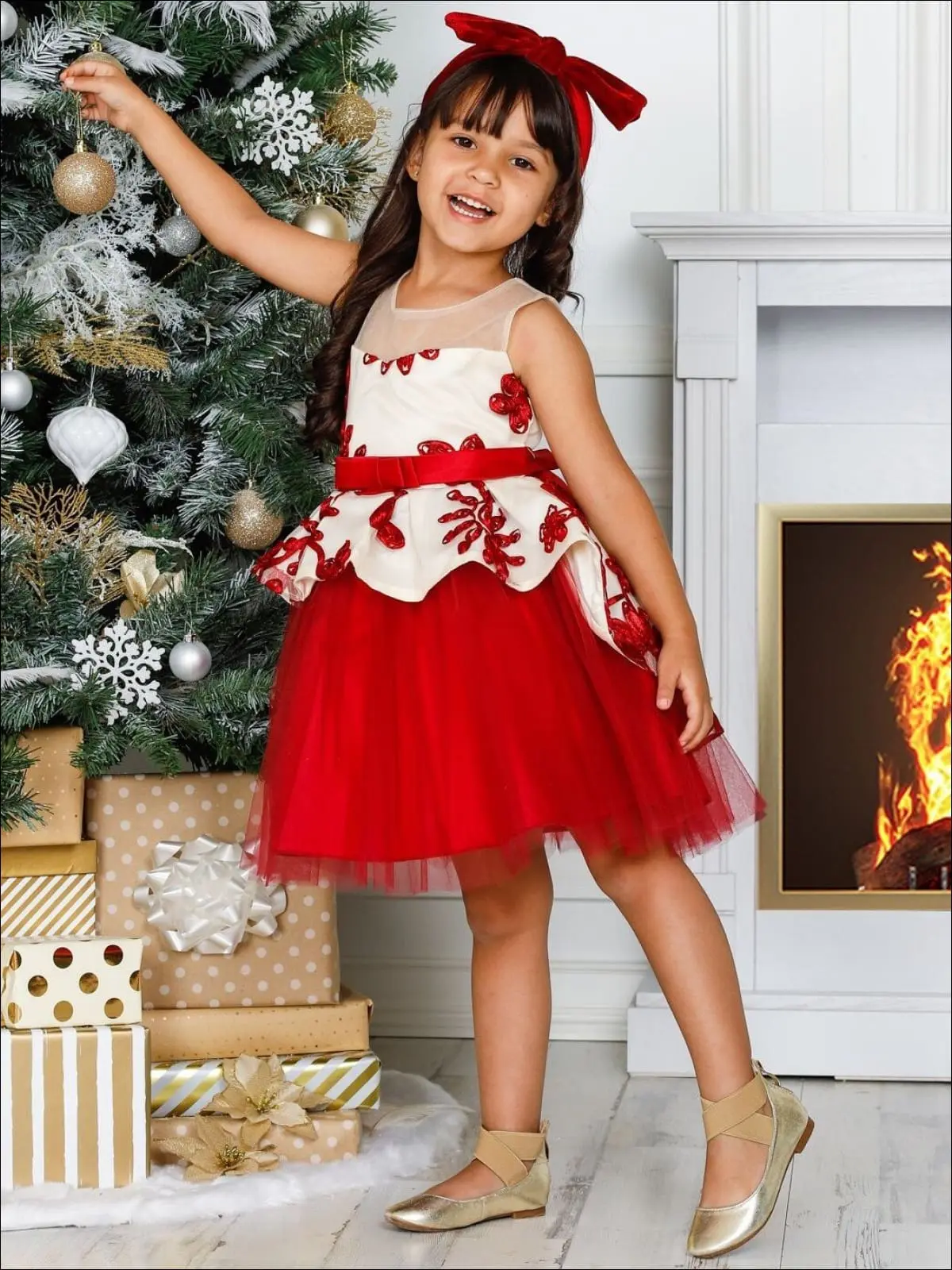 Winter-ful Peplum Holiday Dress - Image 5
