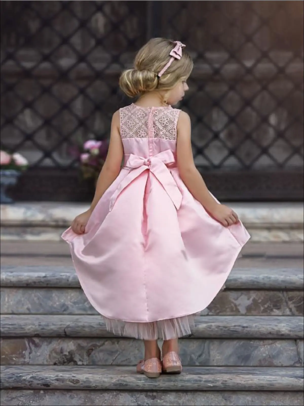 Blush Beauty Lace & Tulle Hi-Lo Dress - Image 3