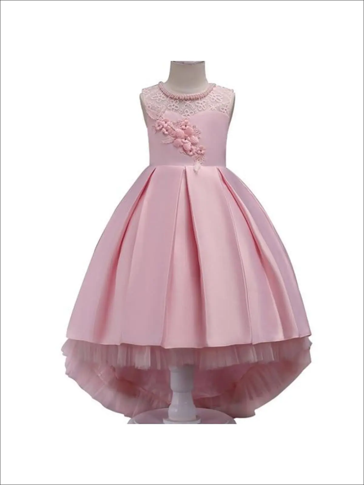Blush Beauty Lace & Tulle Hi-Lo Dress - Image 4