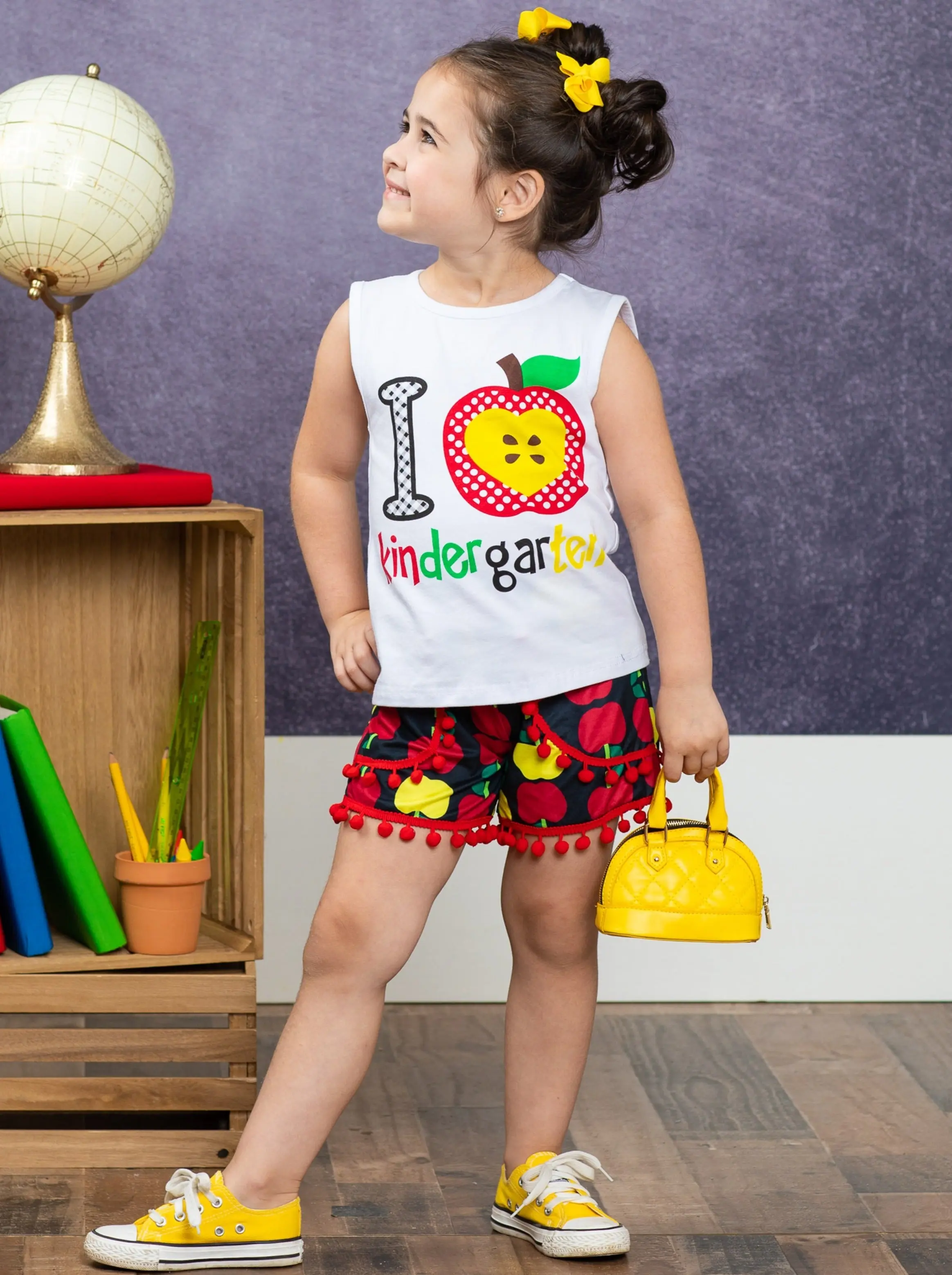 I Love Kindergarten Pom Pom Short Set - Image 5