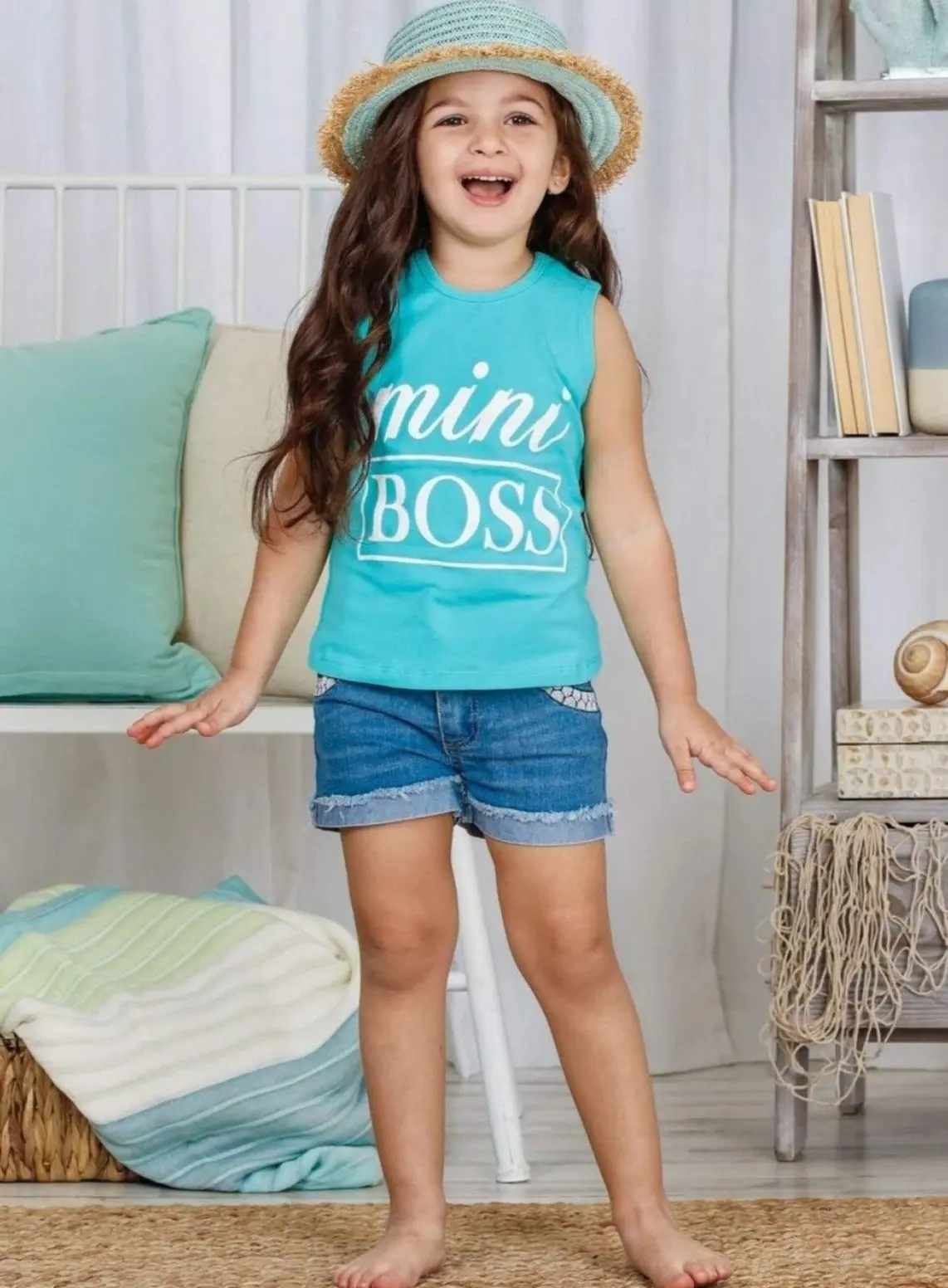 Mini Boss Mint Tank Top - Image 2