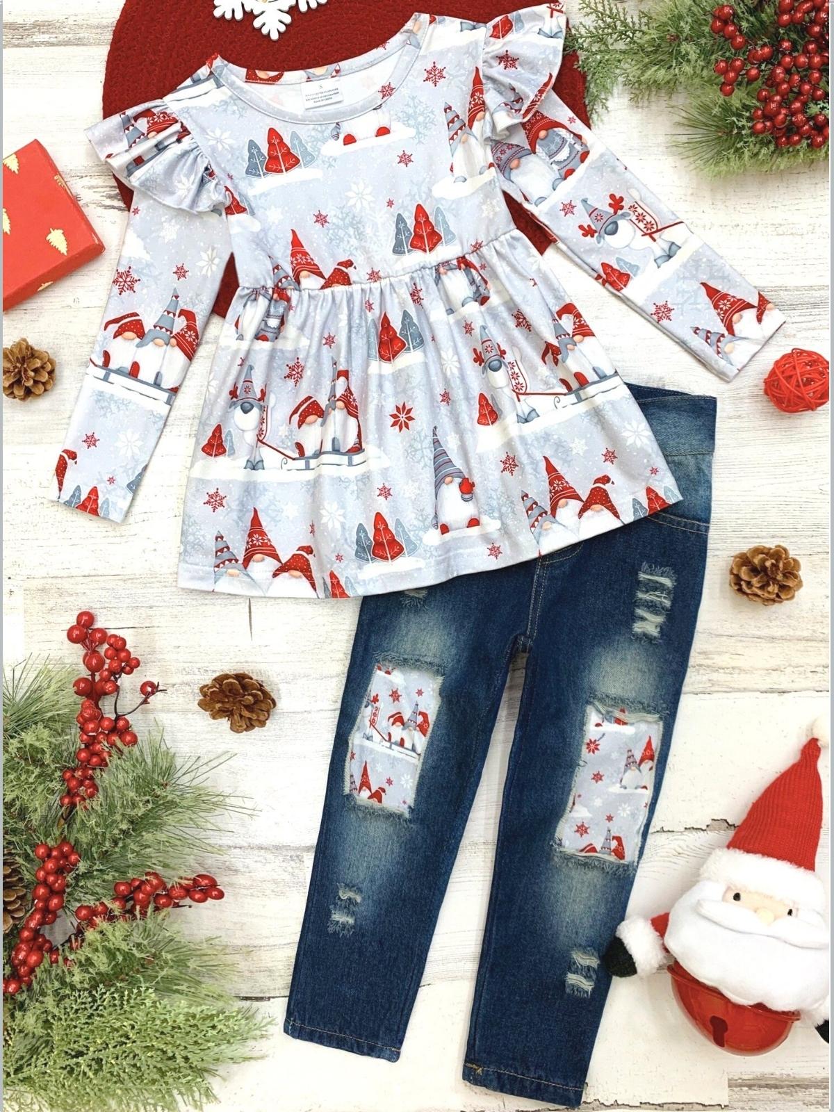 Hanging With My Gnomies Patched Jeans Set - Image 2