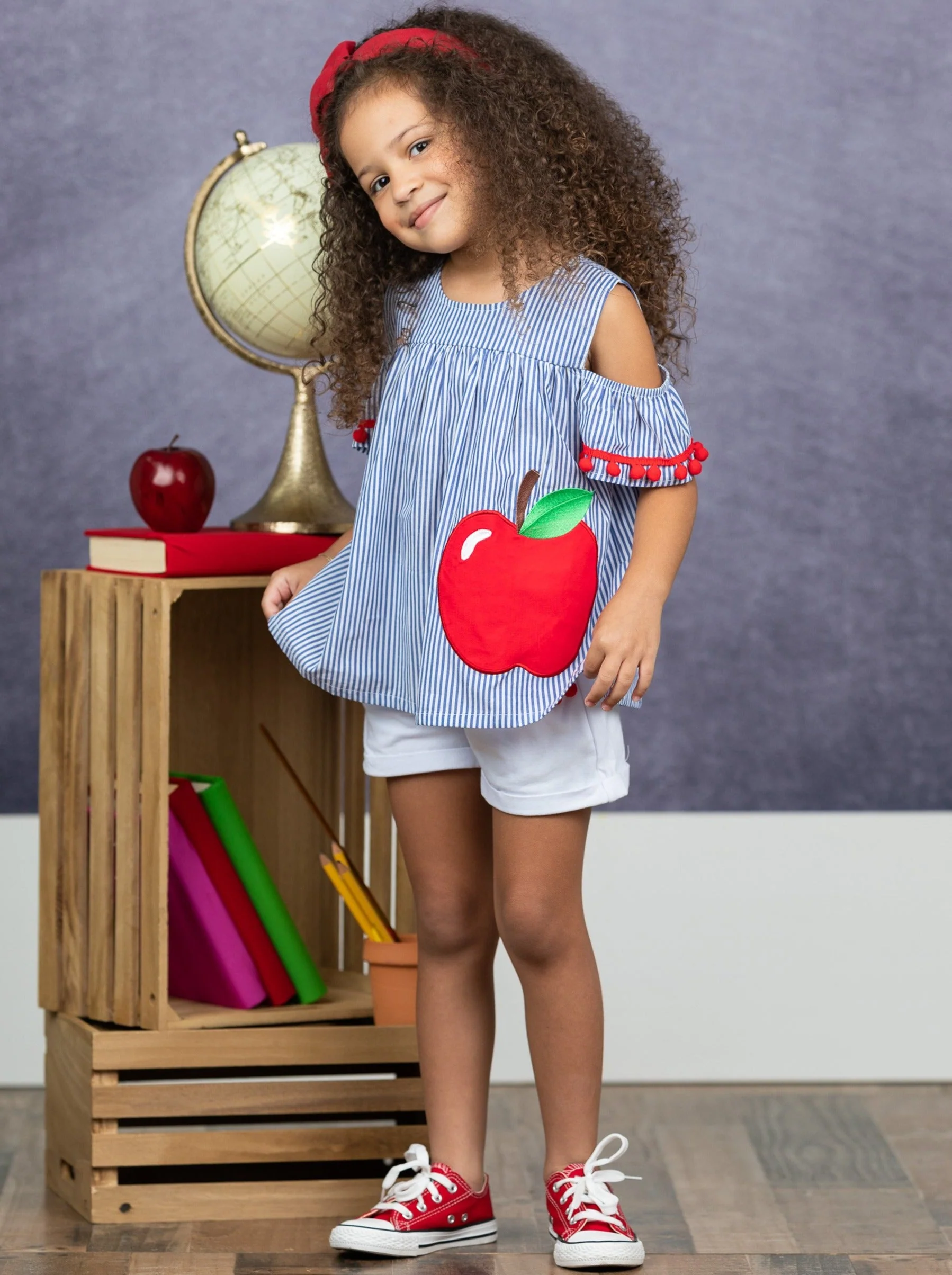Smart Apple Pom Pom Shorts Set - Image 5