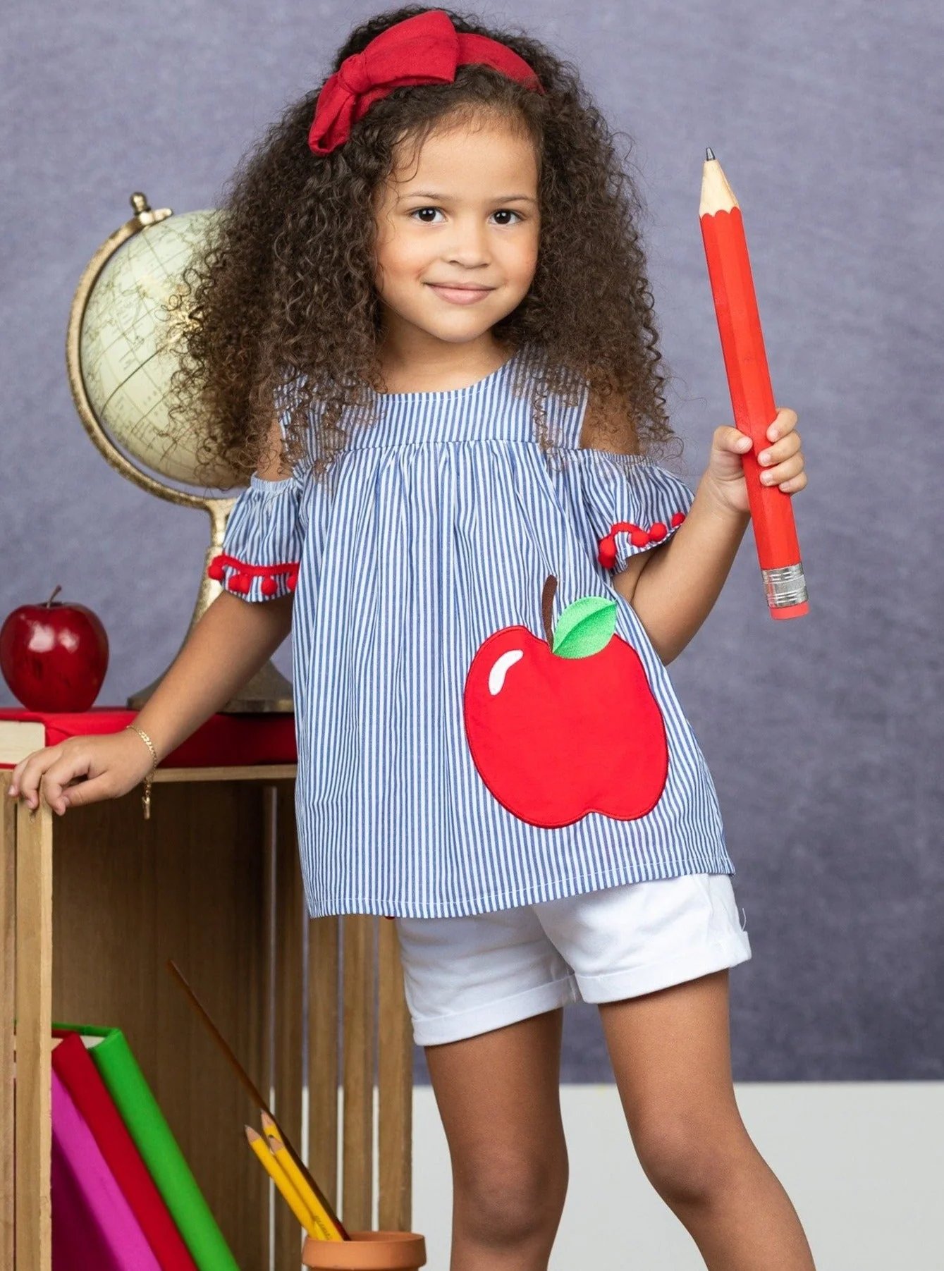 Smart Apple Pom Pom Shorts Set - Image 6