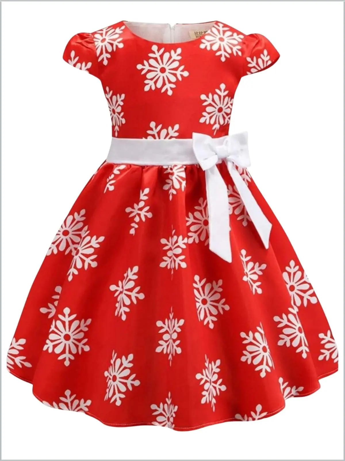 Cherry Snowflake Holiday Dress - Image 3