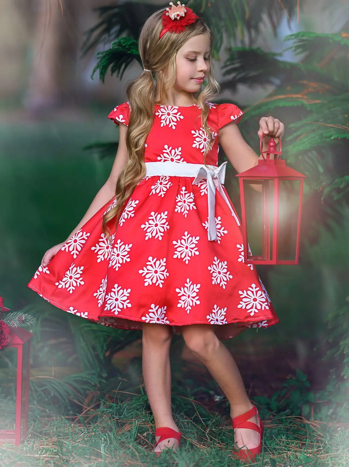 Cherry Snowflake Holiday Dress - Image 5