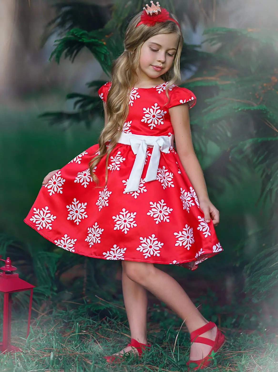 Cherry Snowflake Holiday Dress - Image 6