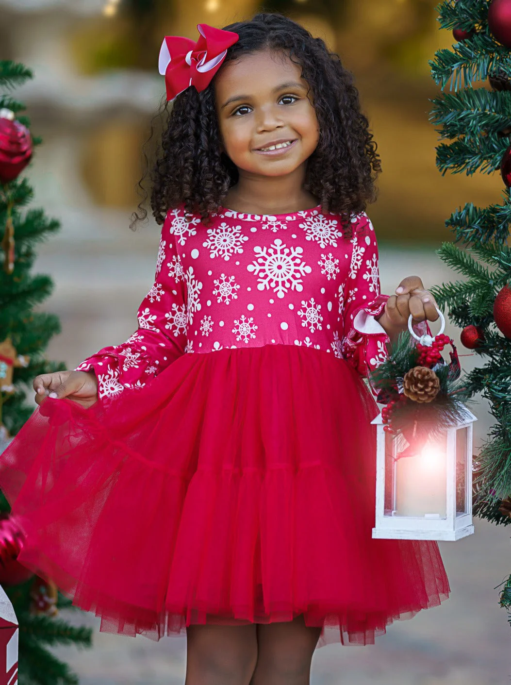 Twirls In Winter Snowflakes Tutu Dress - Image 2