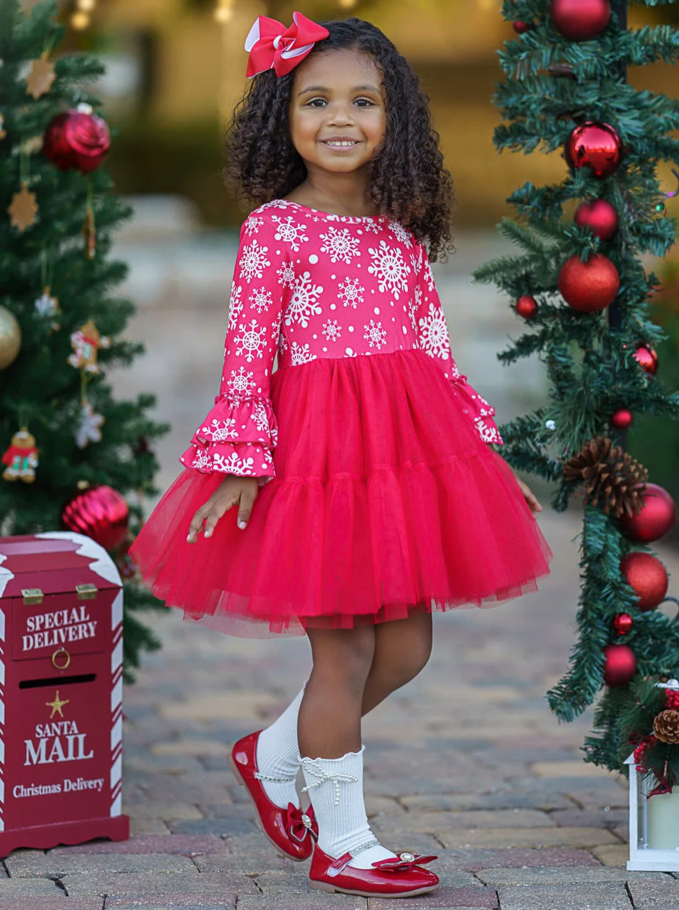 Twirls In Winter Snowflakes Tutu Dress - Image 5