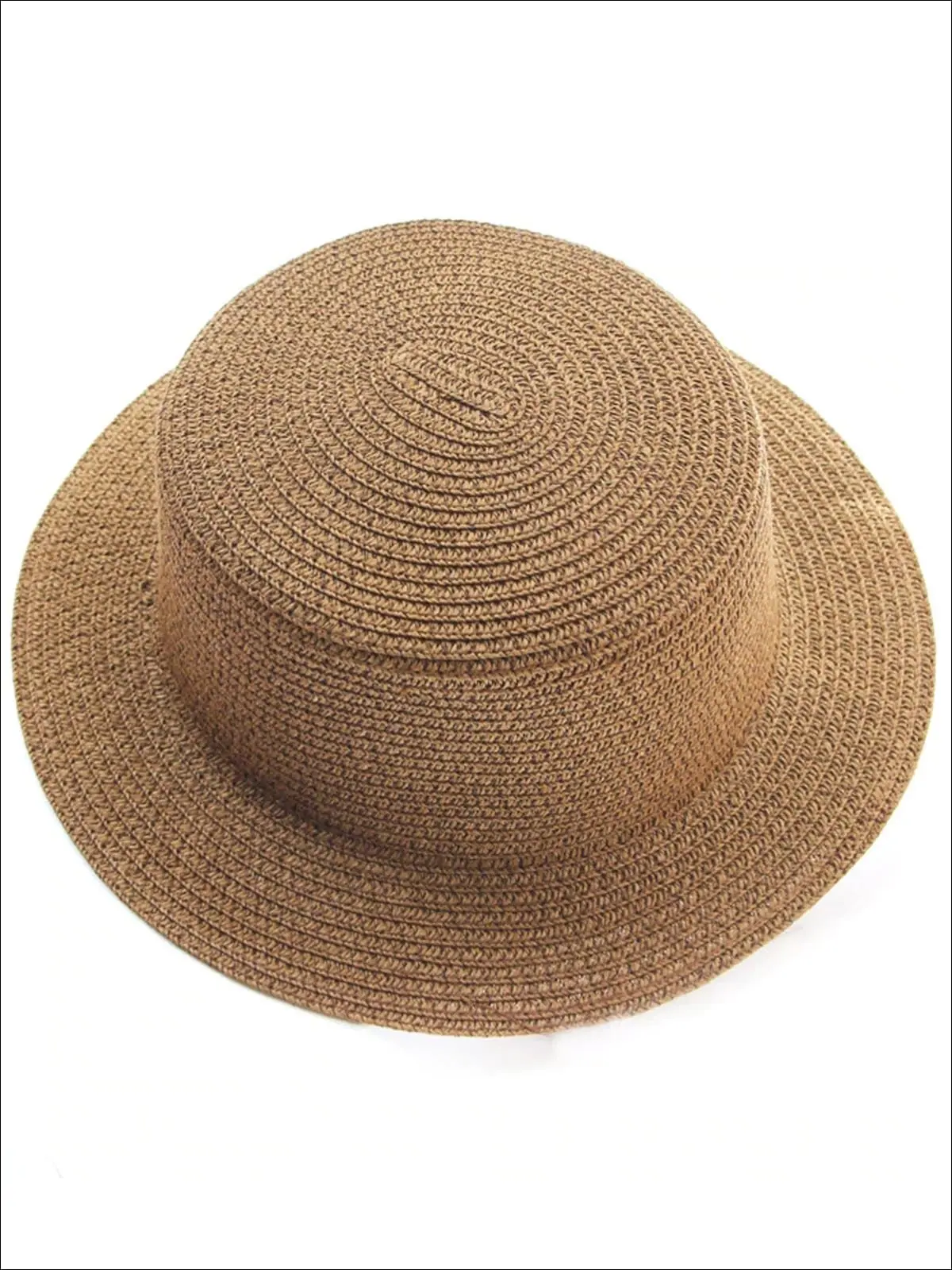 Mommy and Me Solid Color Straw Sun Hat - Image 3