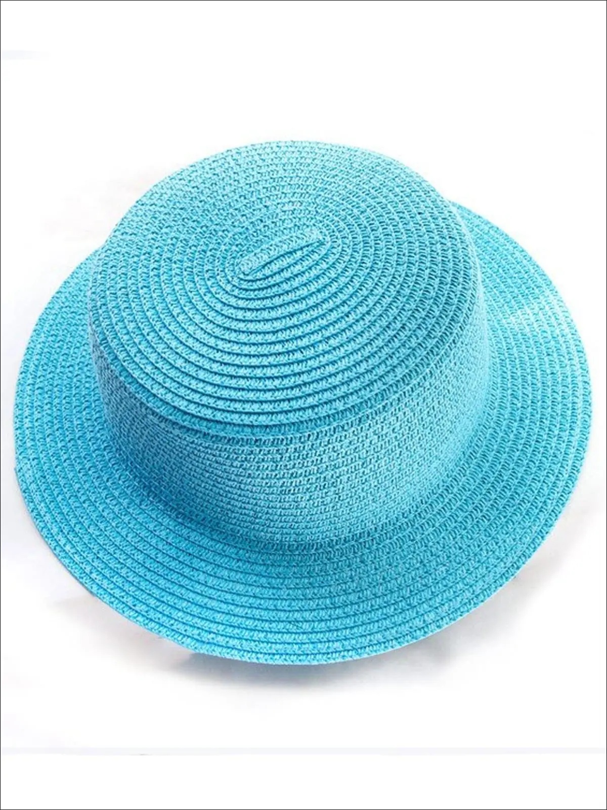 Mommy and Me Solid Color Straw Sun Hat - Image 4