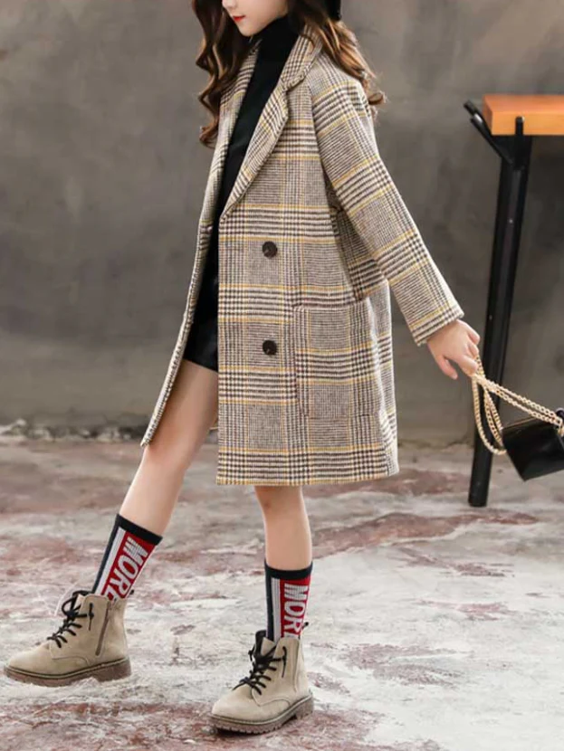 Girls Sophisticated Look Long Coat - Image 2