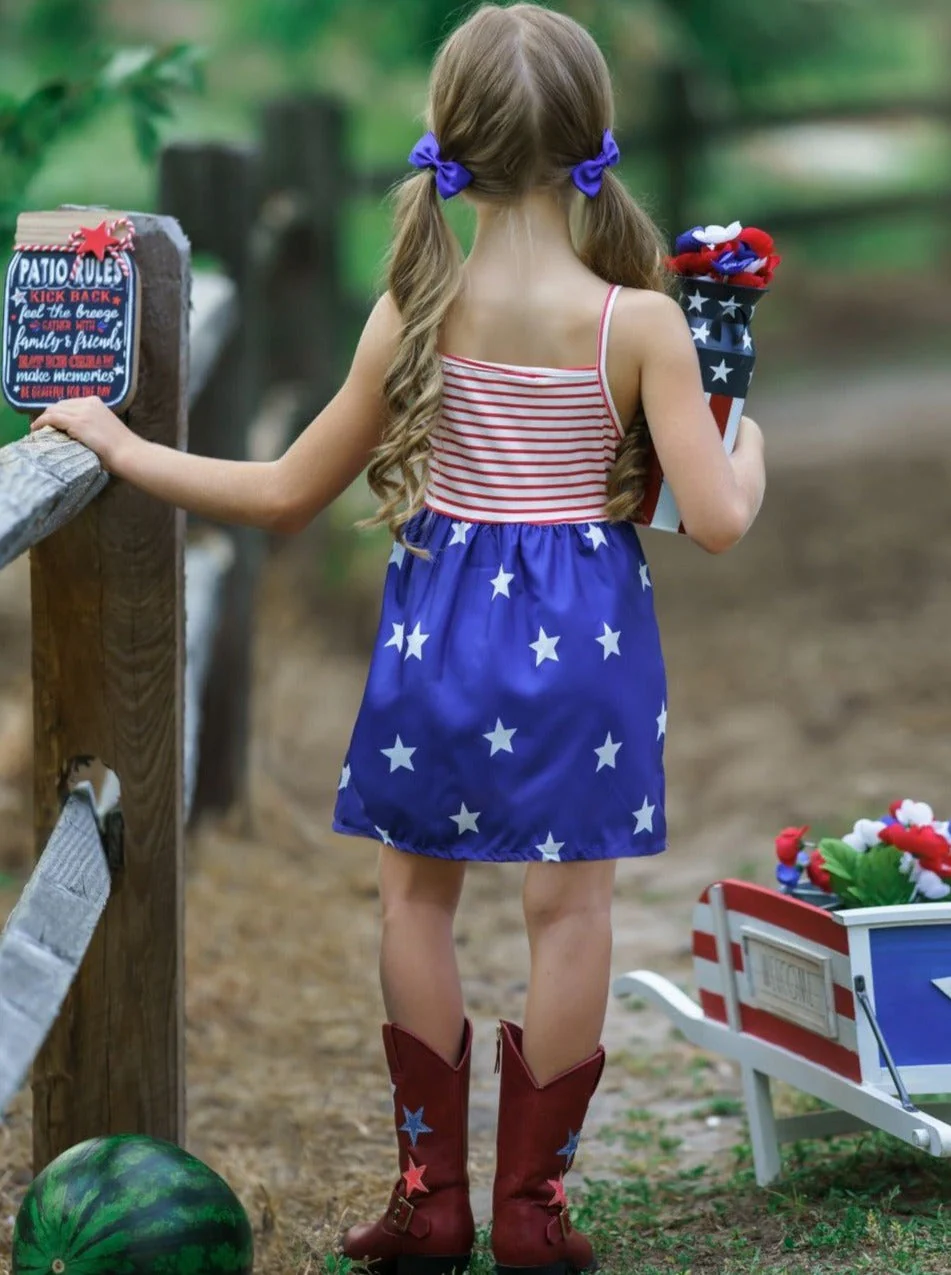 Spangled Banner Lace Trim Dress - Image 3