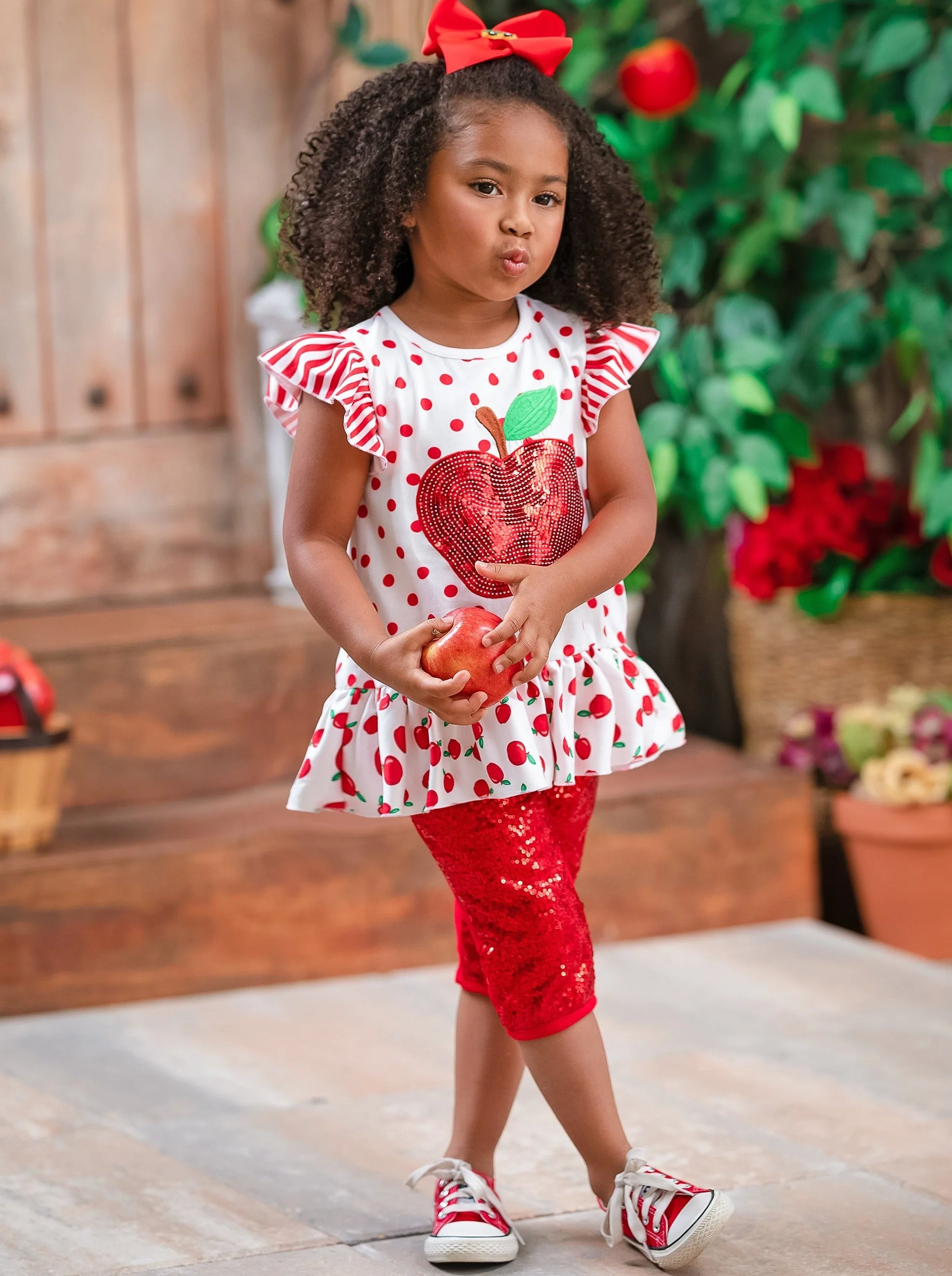 Sparkle Apple, Sparkle Sequin Legging Set - Image 2
