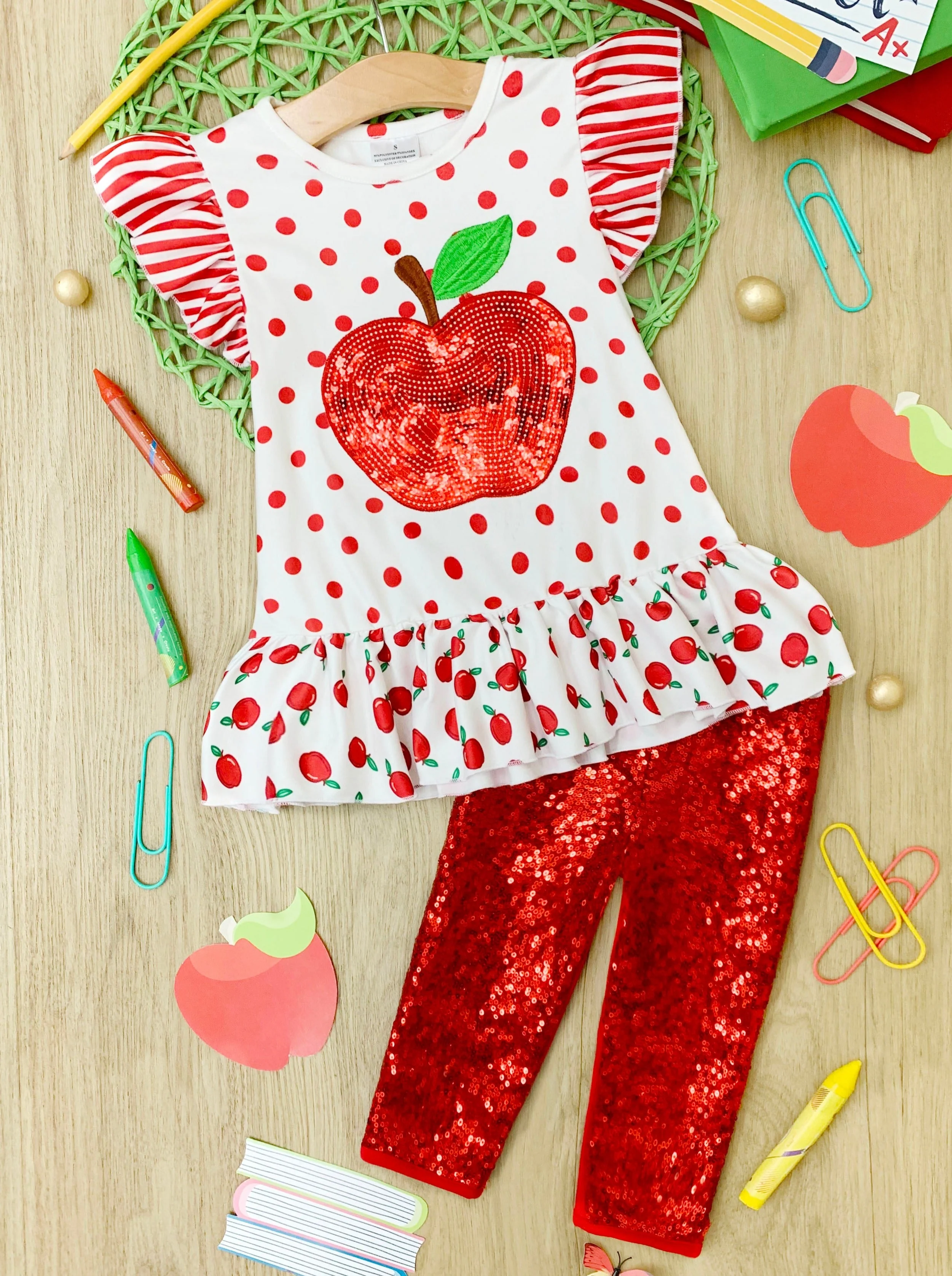 Sparkle Apple, Sparkle Sequin Legging Set - Image 3