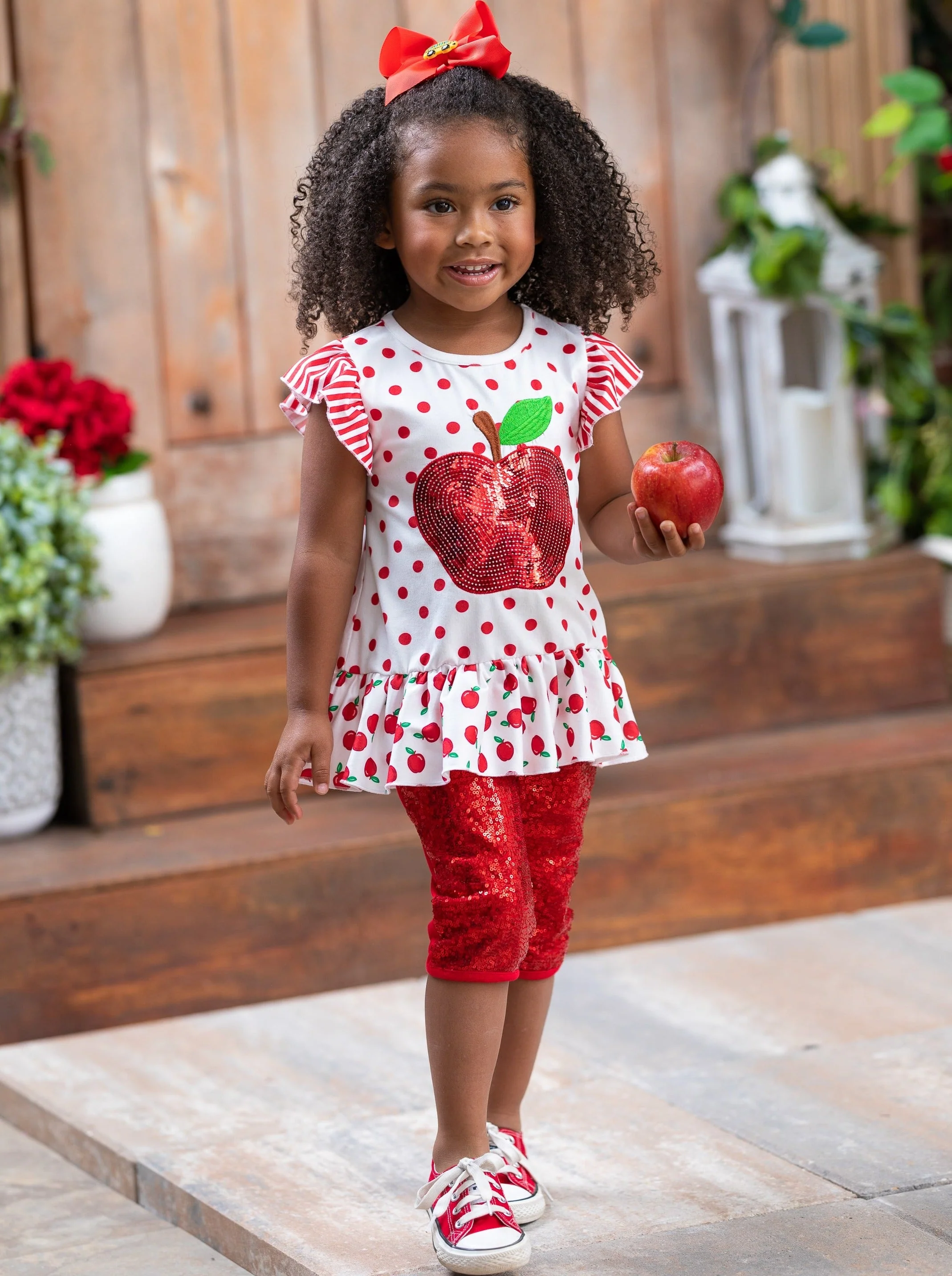 Sparkle Apple, Sparkle Sequin Legging Set - Image 4