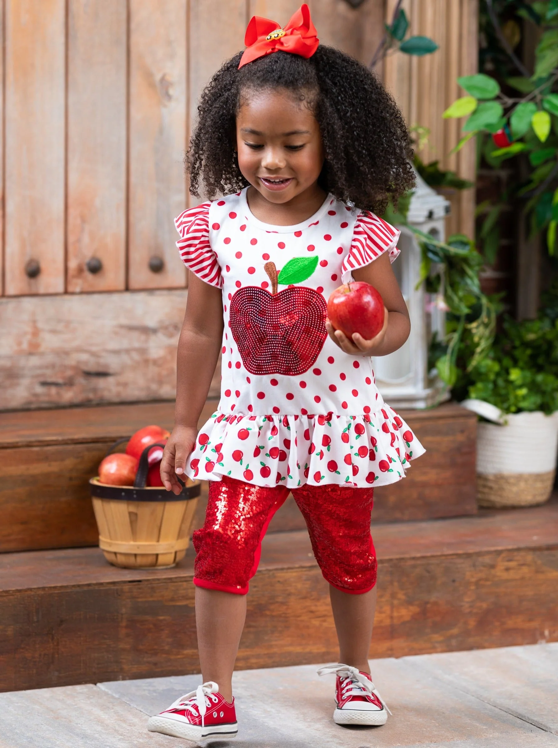 Sparkle Apple, Sparkle Sequin Legging Set - Image 6