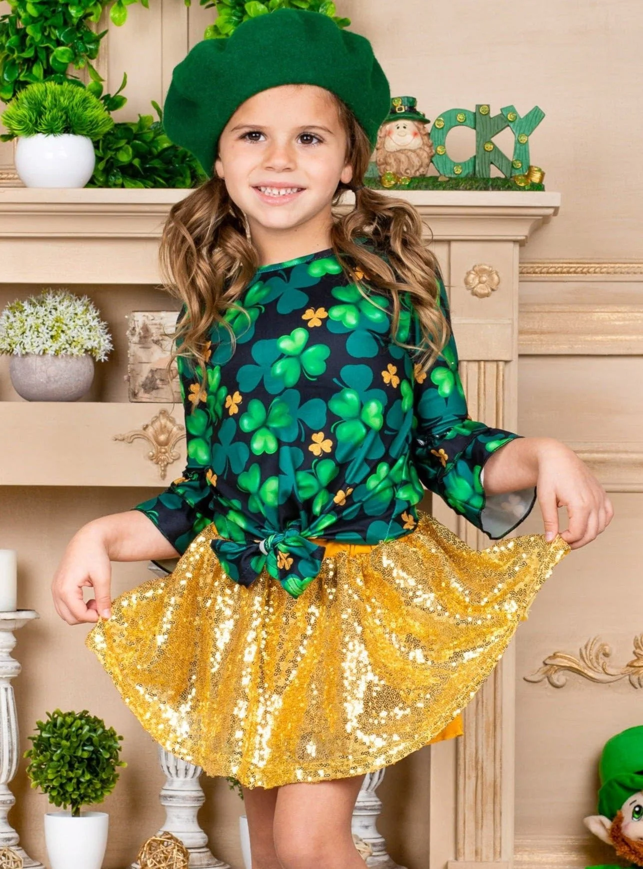 Sparkling Luck Sequin Skirt Set - Image 2