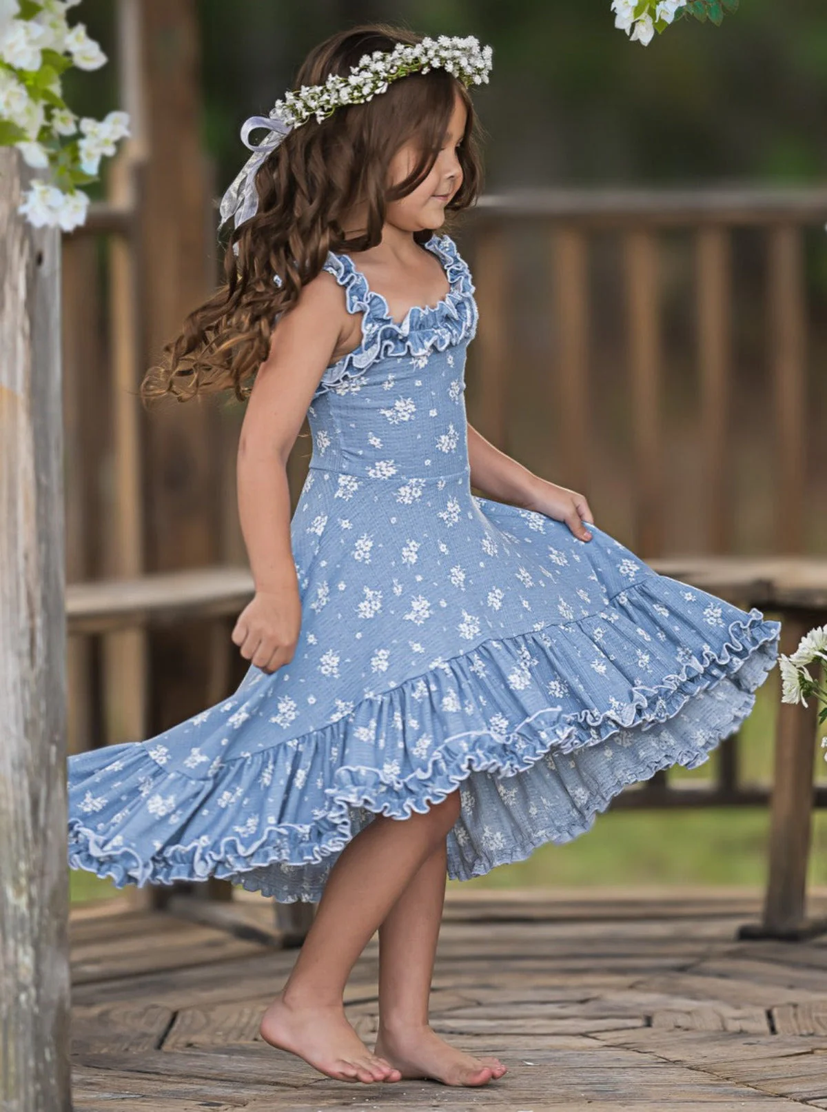 Twirl Into Spring Hi-Lo Ruffle Dress - Image 2