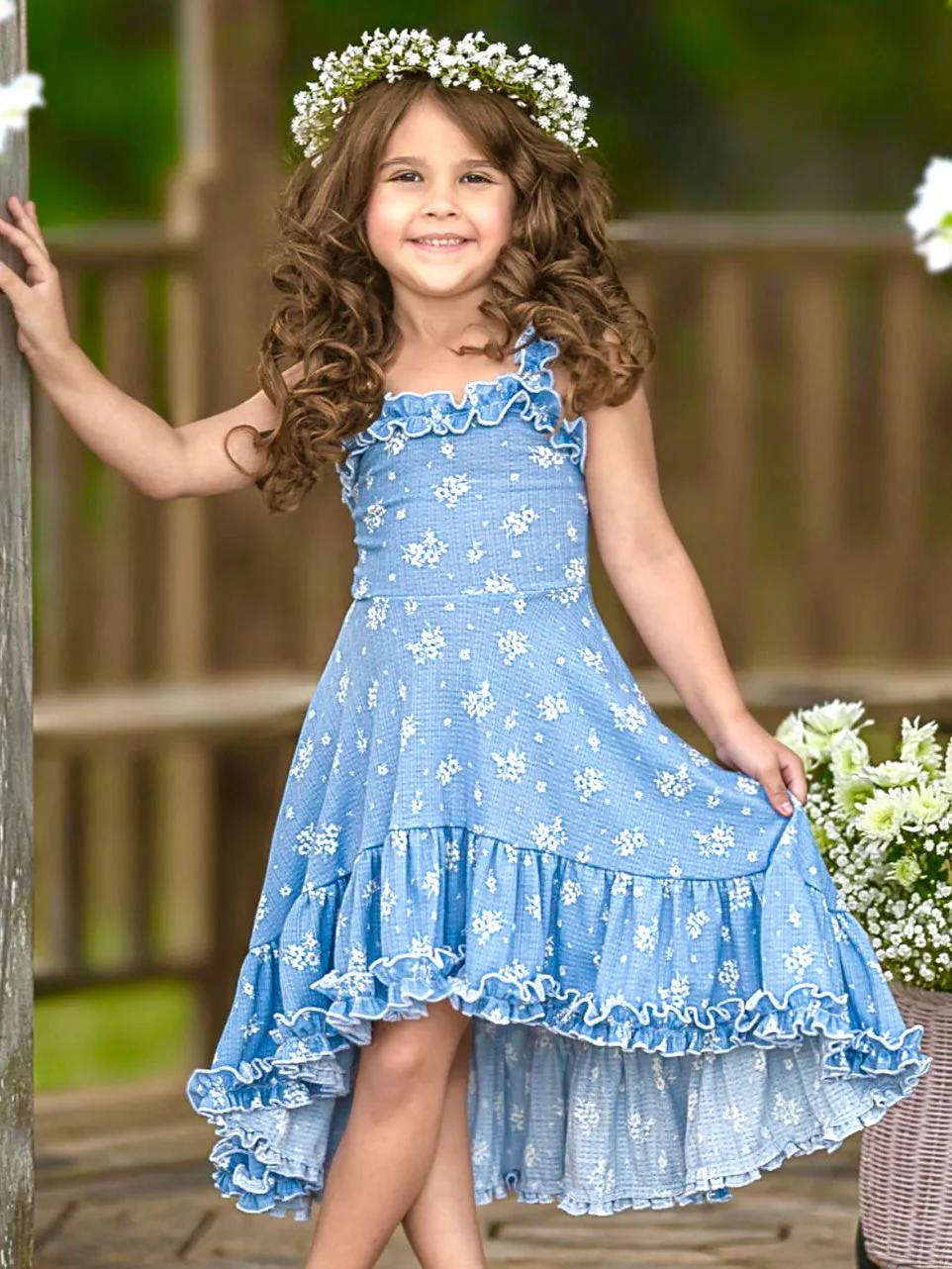 Twirl Into Spring Hi-Lo Ruffle Dress - Image 3