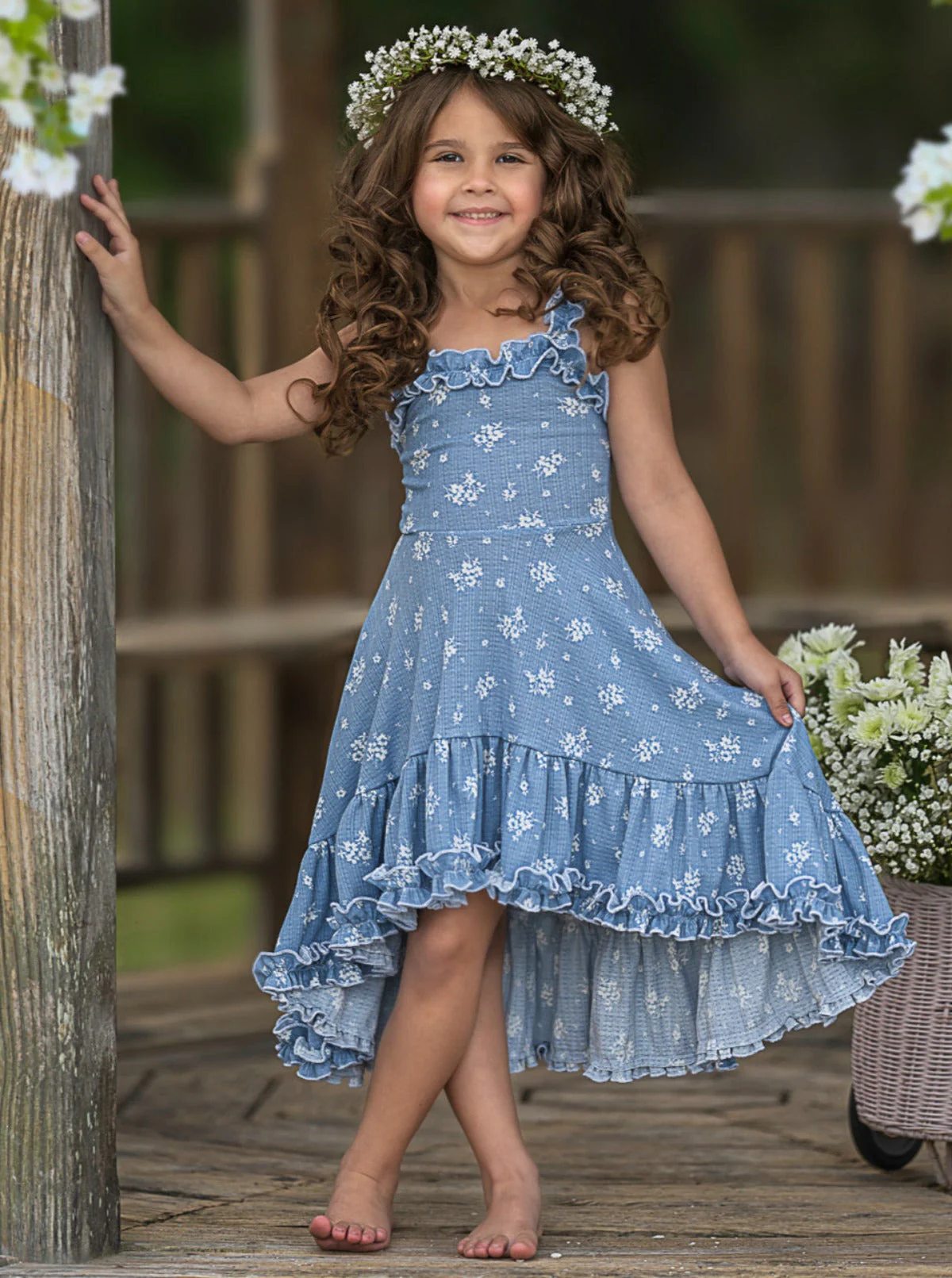 Twirl Into Spring Hi-Lo Ruffle Dress - Image 4