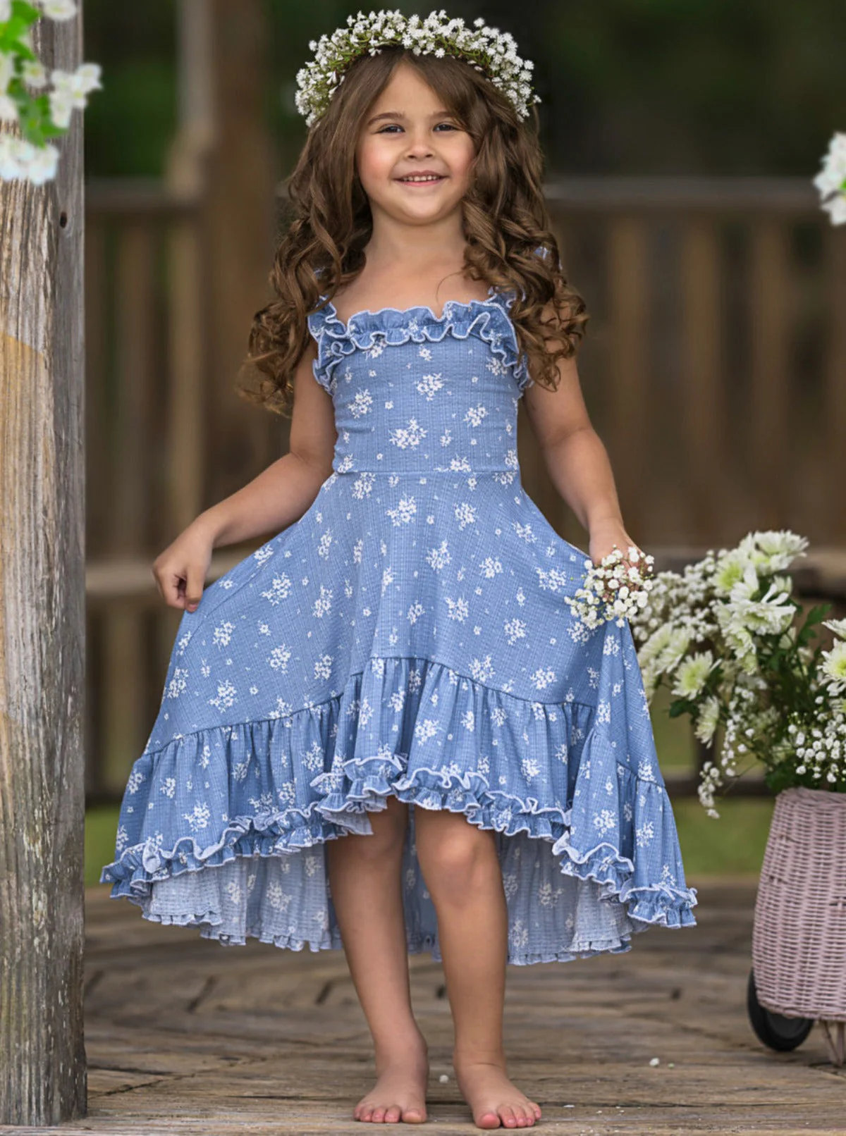 Twirl Into Spring Hi-Lo Ruffle Dress - Image 6