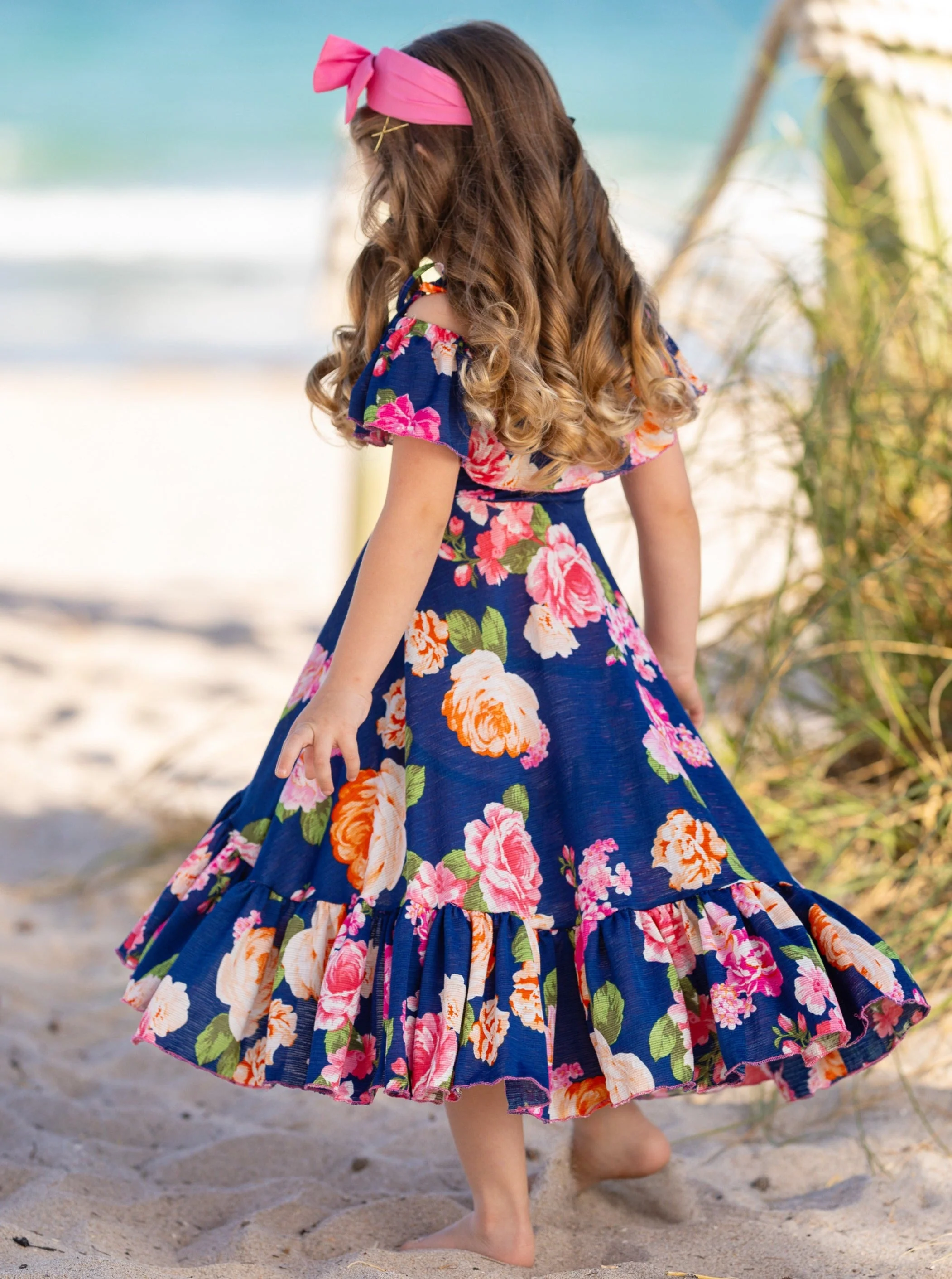 When Spring Blooms Floral Cold Shoulder Maxi Sundress - Image 2