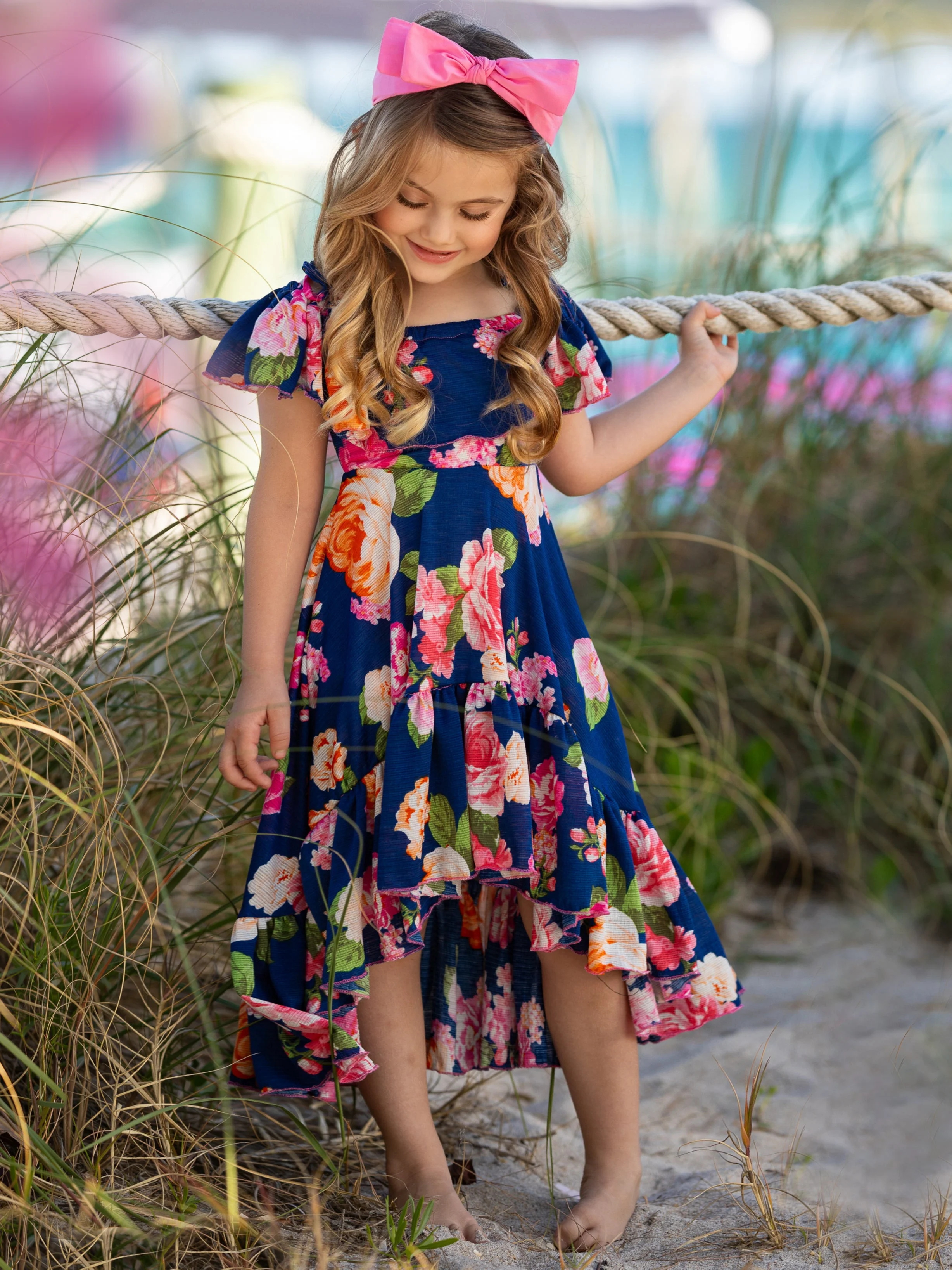 When Spring Blooms Floral Cold Shoulder Maxi Sundress - Image 4