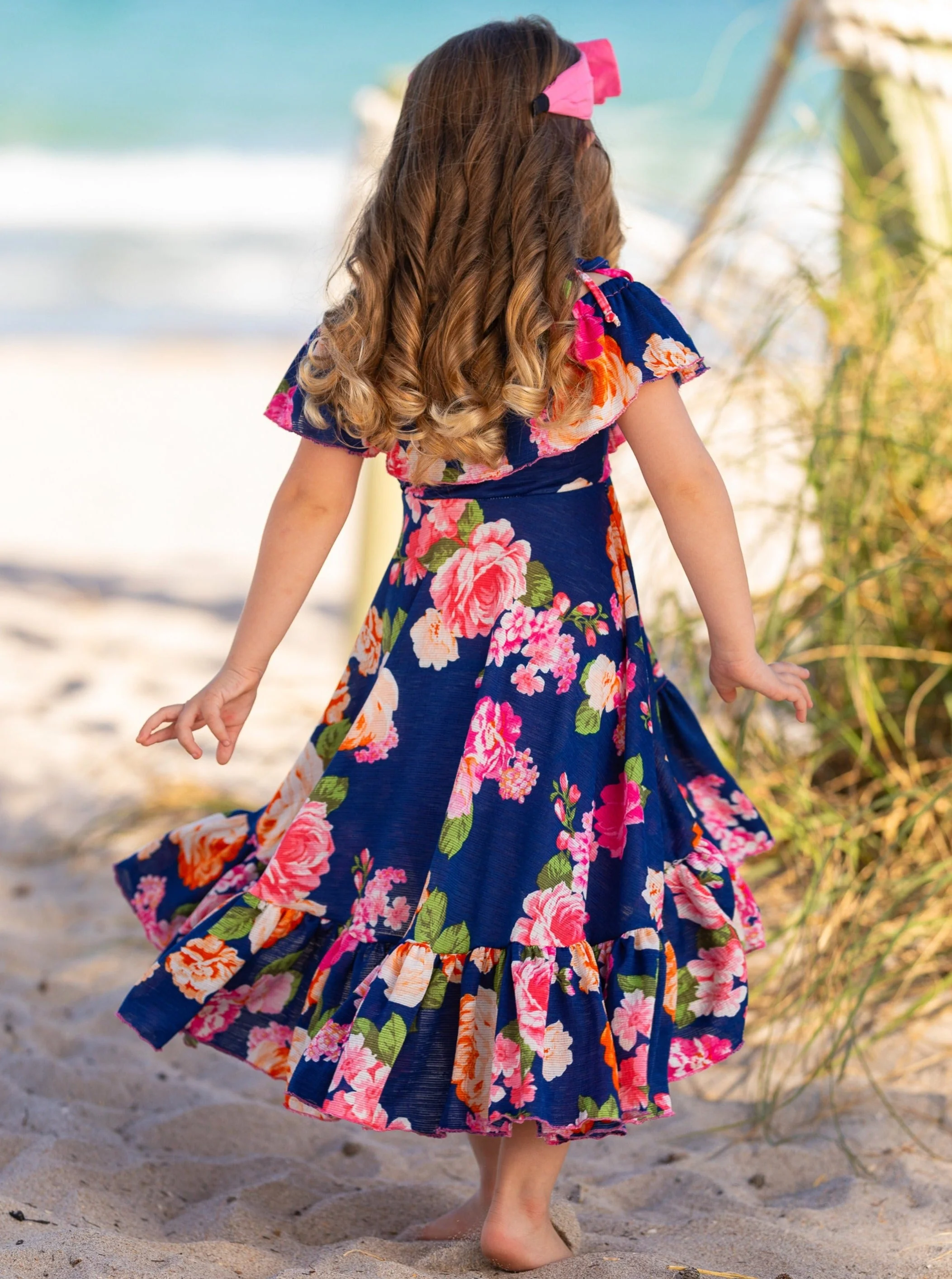When Spring Blooms Floral Cold Shoulder Maxi Sundress - Image 5
