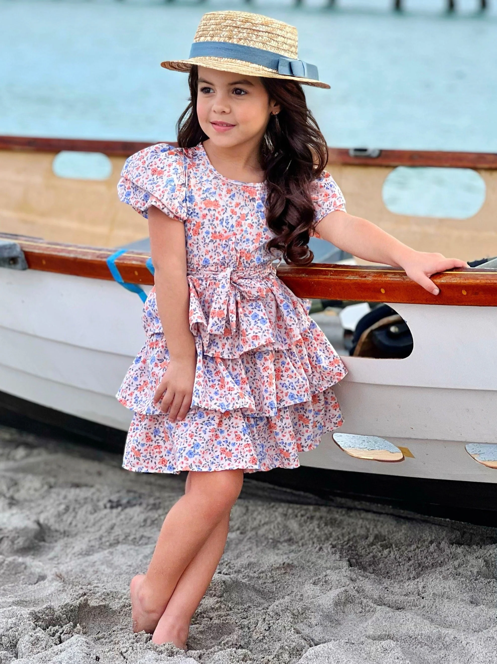 Summer Florals Casual Ruffles Dress - Image 5