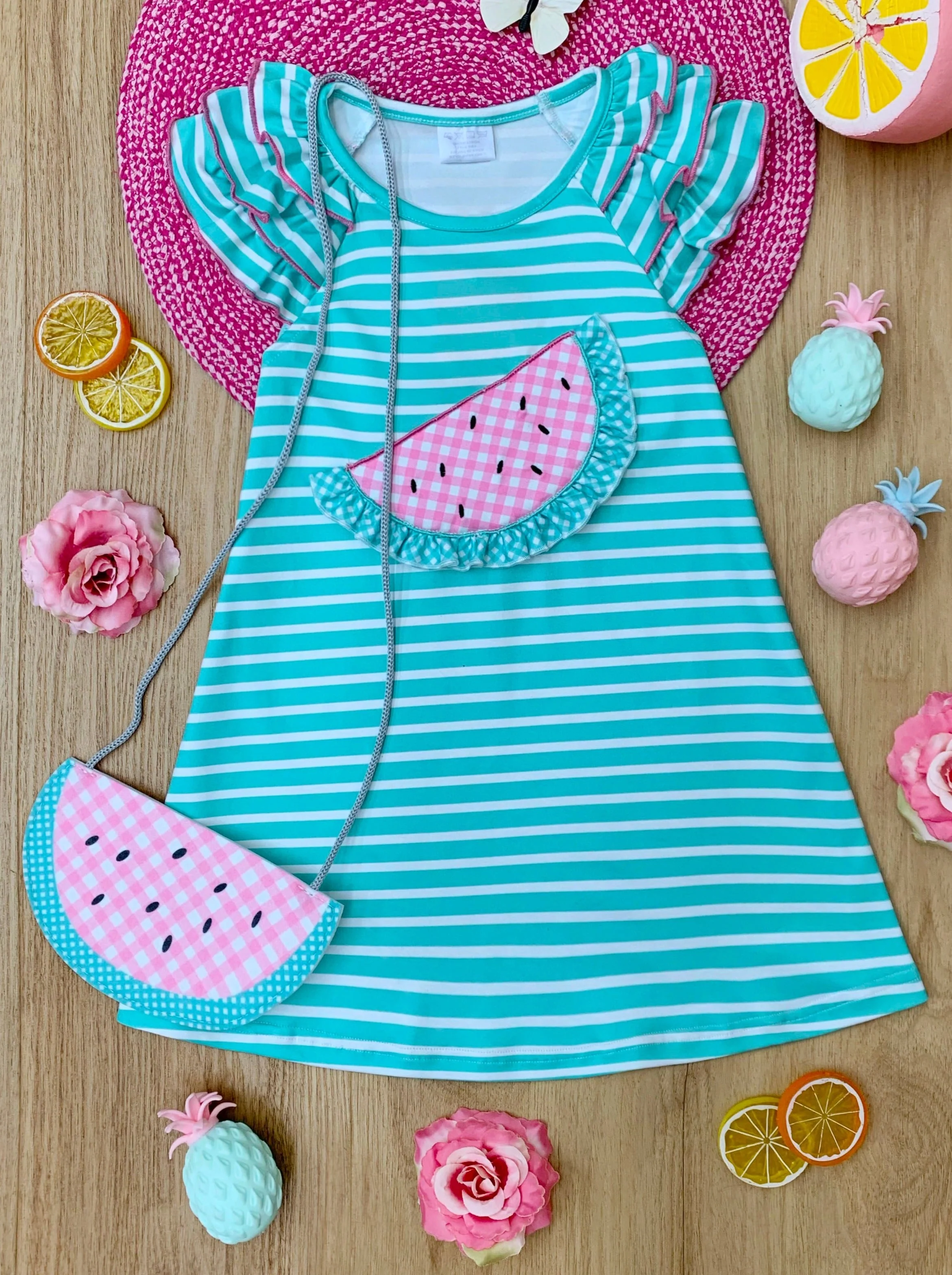 Couture Cutie Watermelon Dress and Purse Set - Image 3