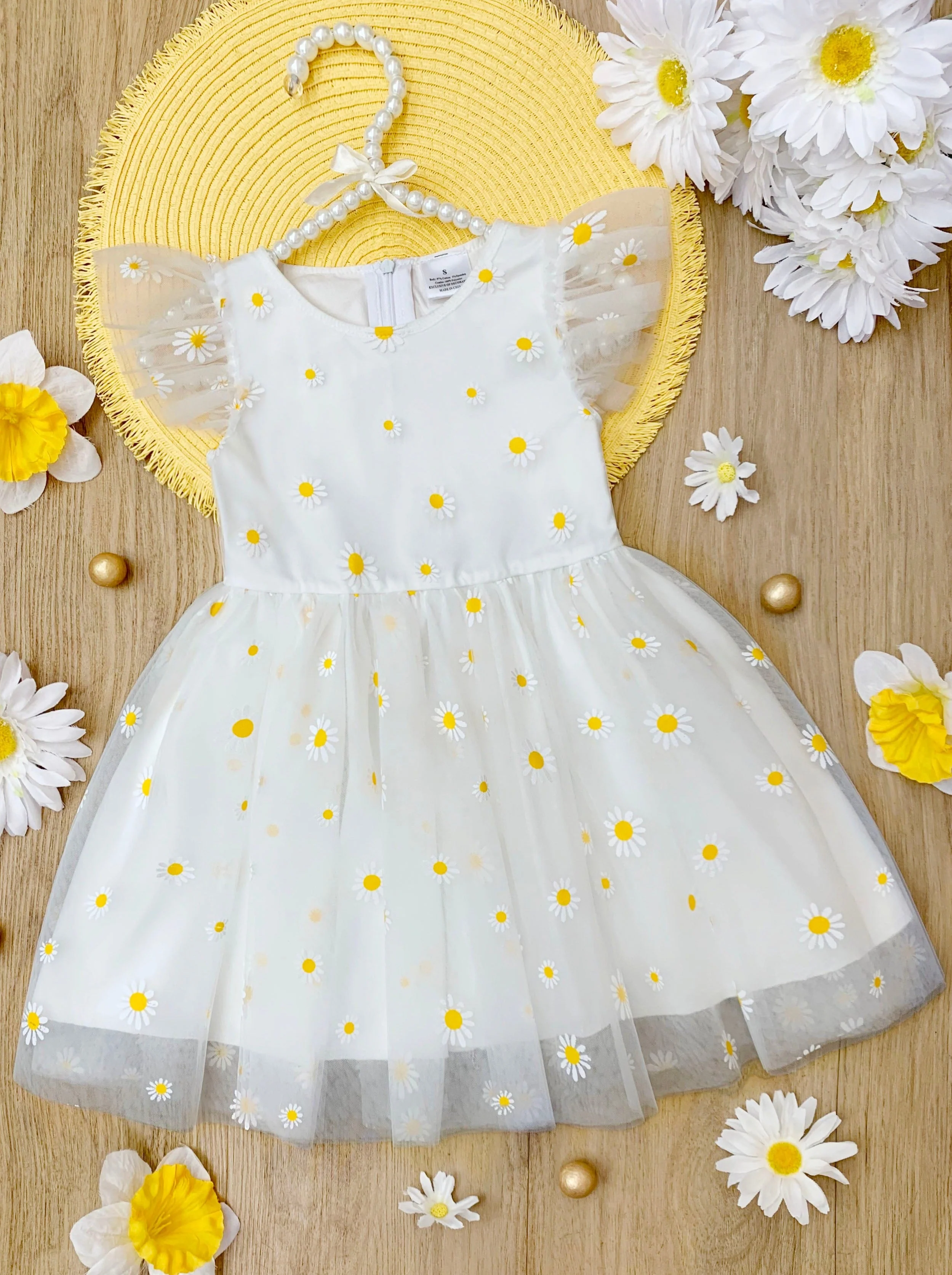 Spring Blooms Daisy Tulle Dress - Image 3