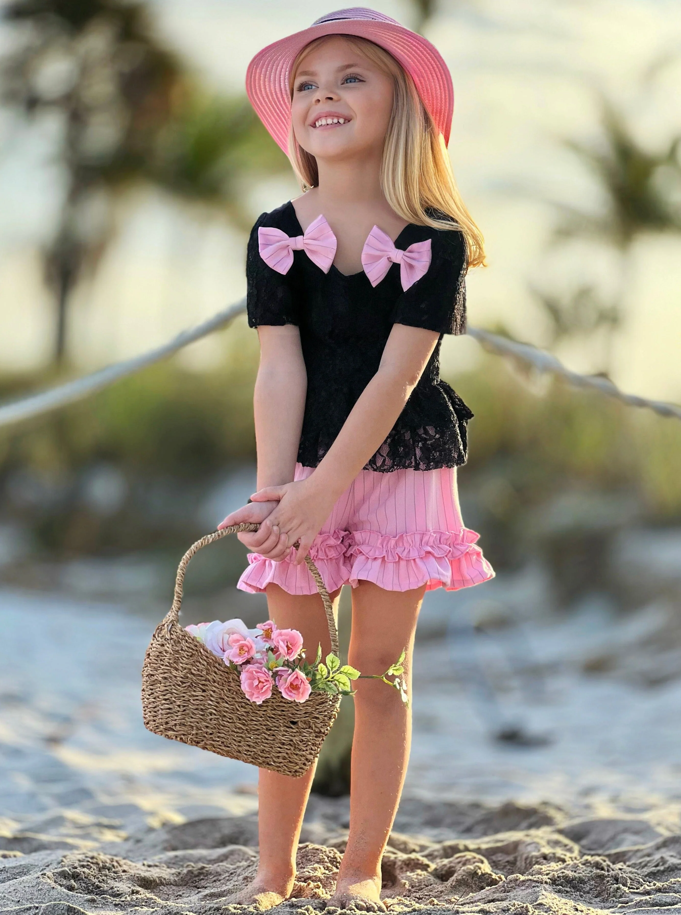 Springtime Best Lace Top and Ruffle Short Set - Image 5