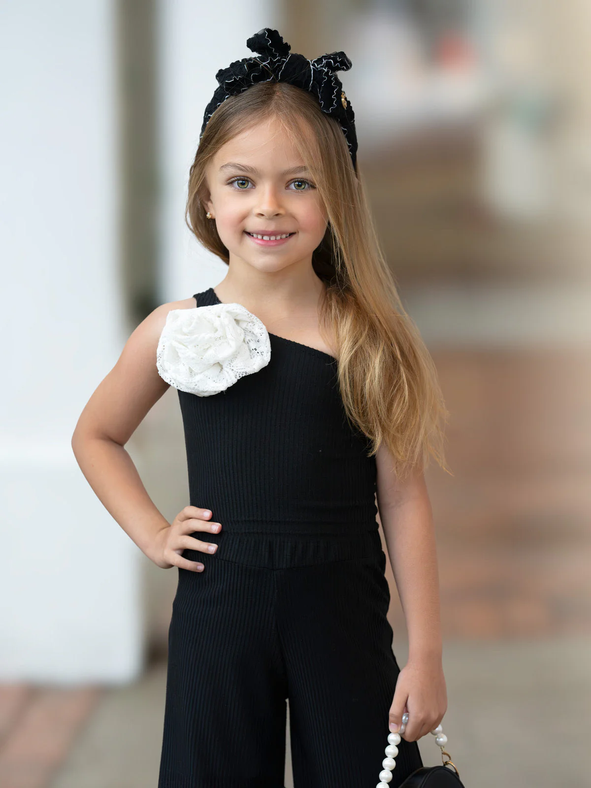 Bloom With Elegance One Shoulder Top and Palazzo Pants Set - Image 3