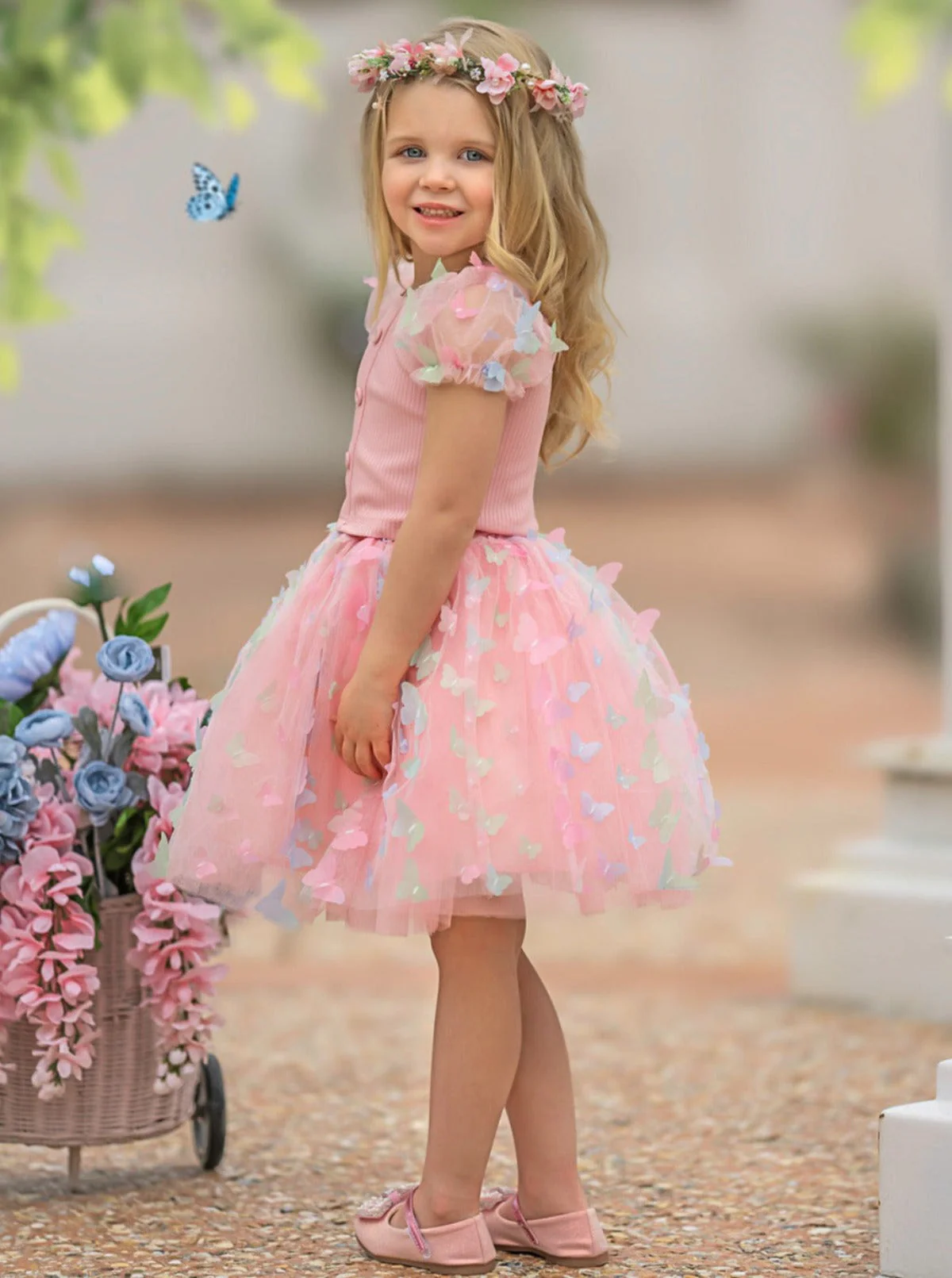 Dream Of Spring Butterfly Tulle Skirt Set - Image 2